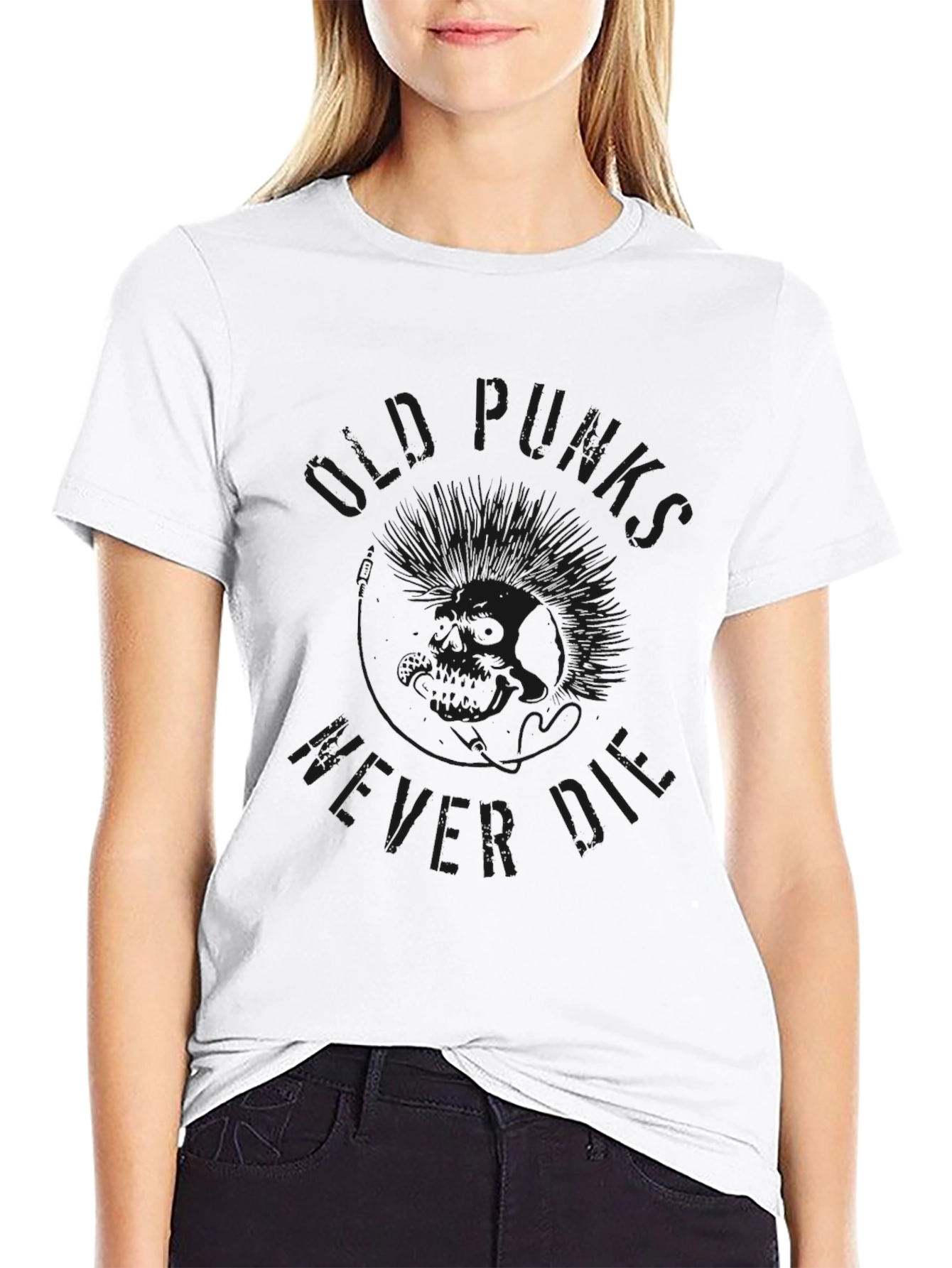 Black Punk Never Die Graphic Tee