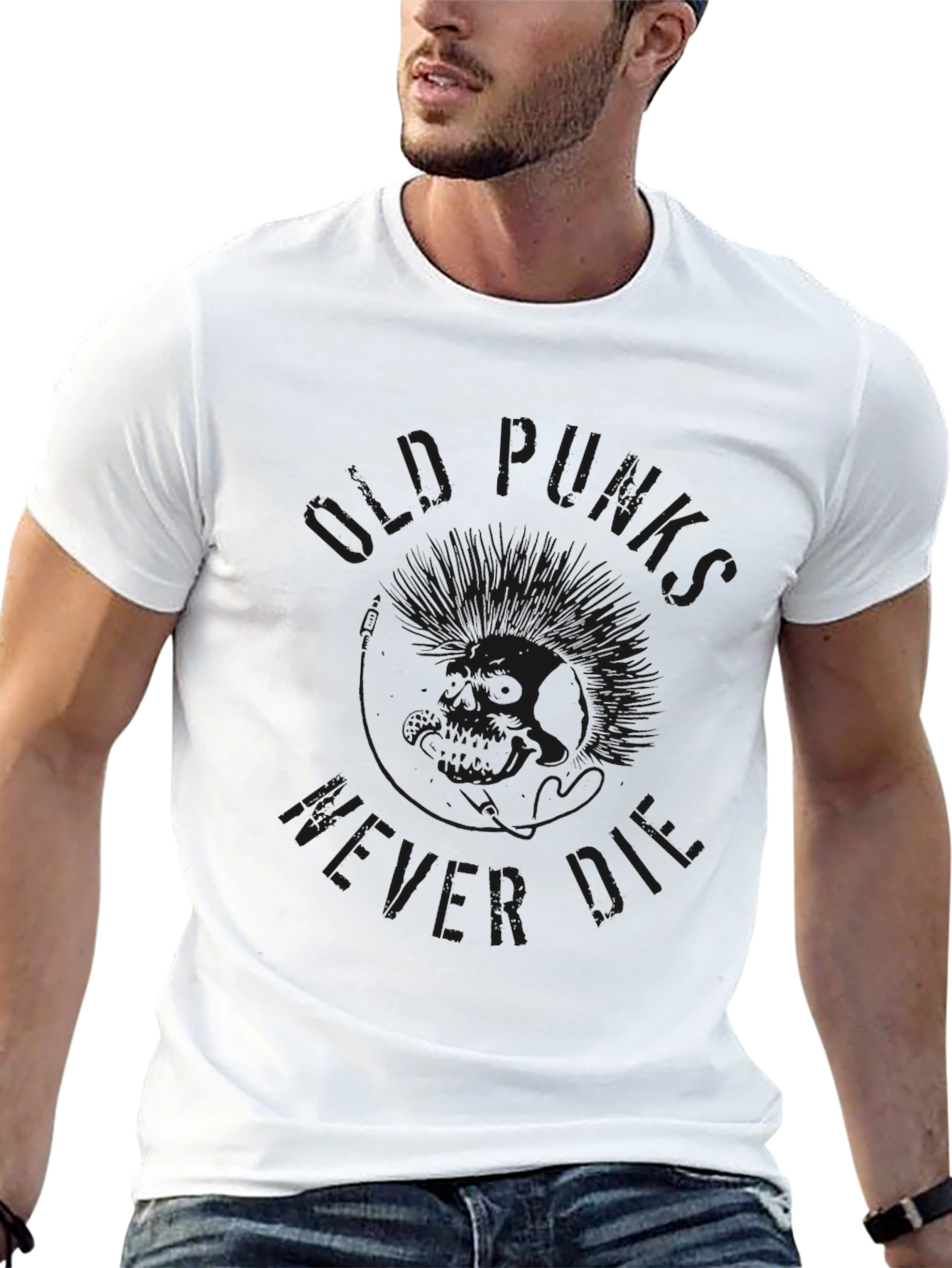 Black Punk Never Die Graphic Tee