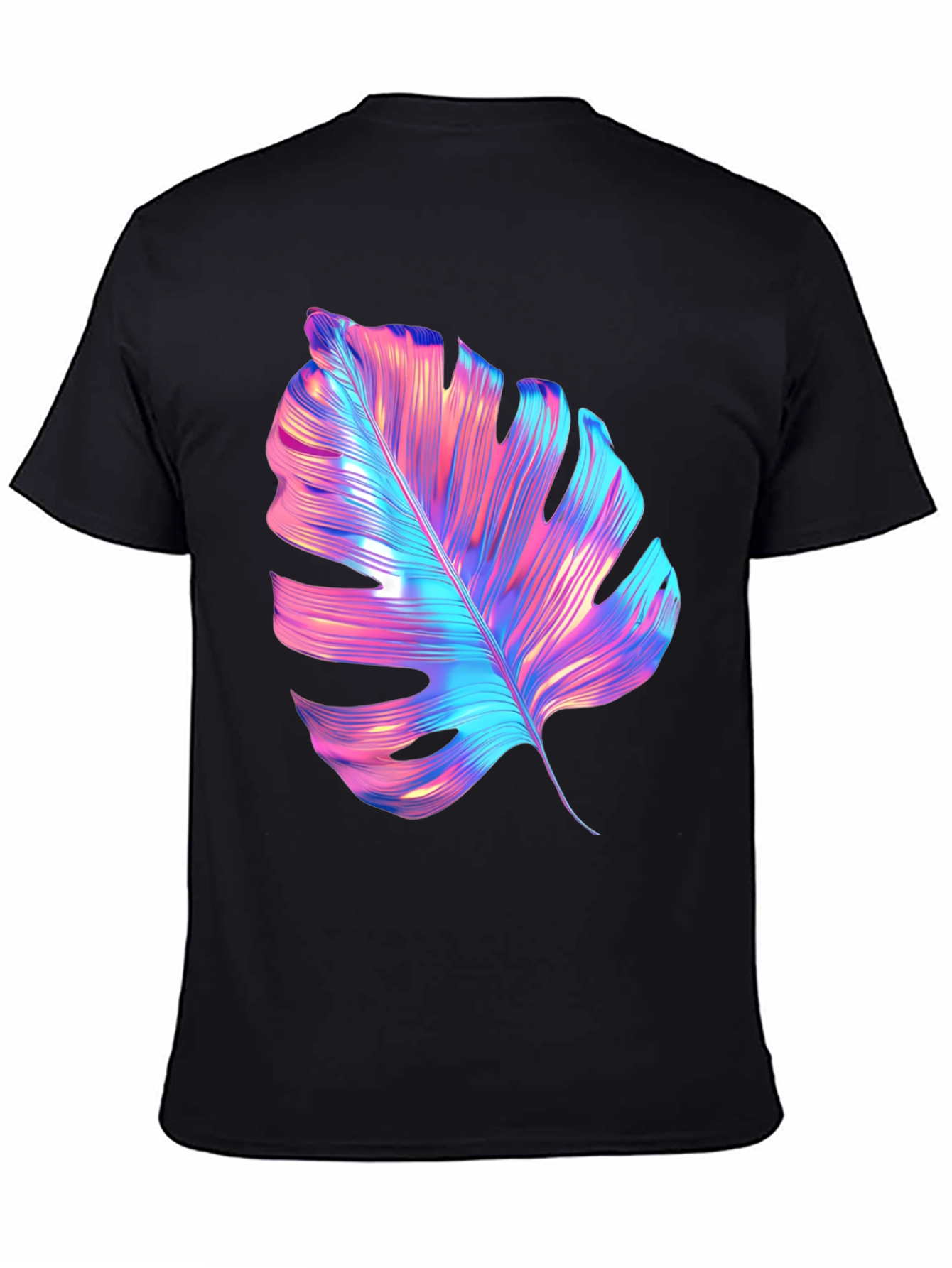 Neon Monstera Leaf Graphic Tee