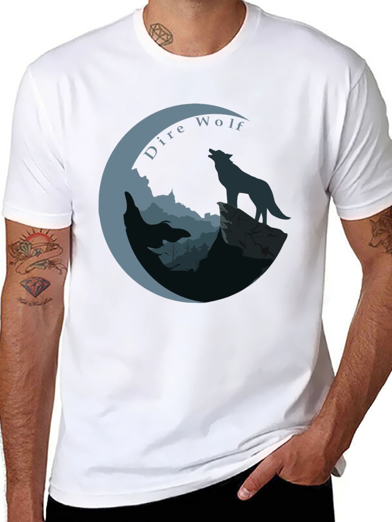 Dire Wolf Graphic T-Shirt - Unique Design