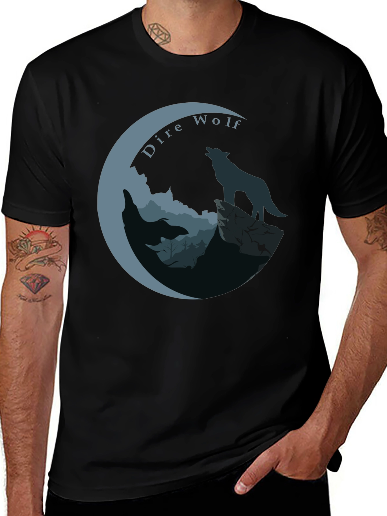Dire Wolf Graphic T-Shirt - Unique Design