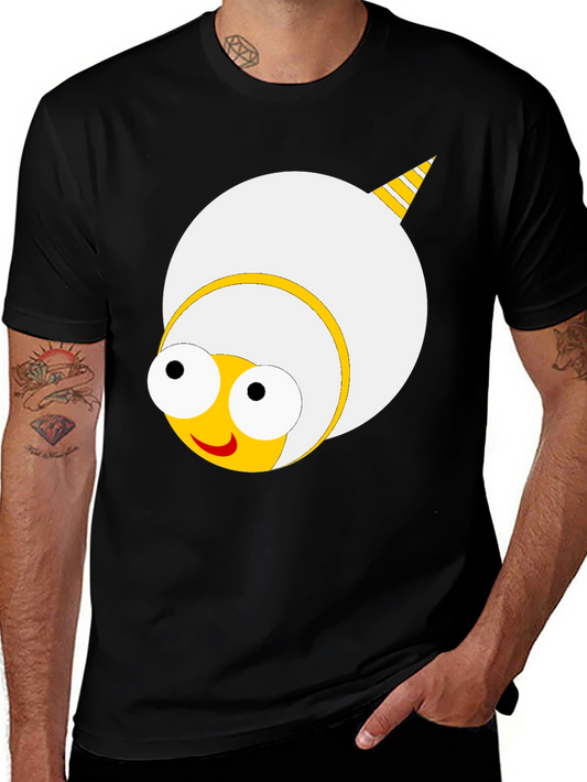 Cartoon Bee Graphic Tee - Fun Black T-Shirt