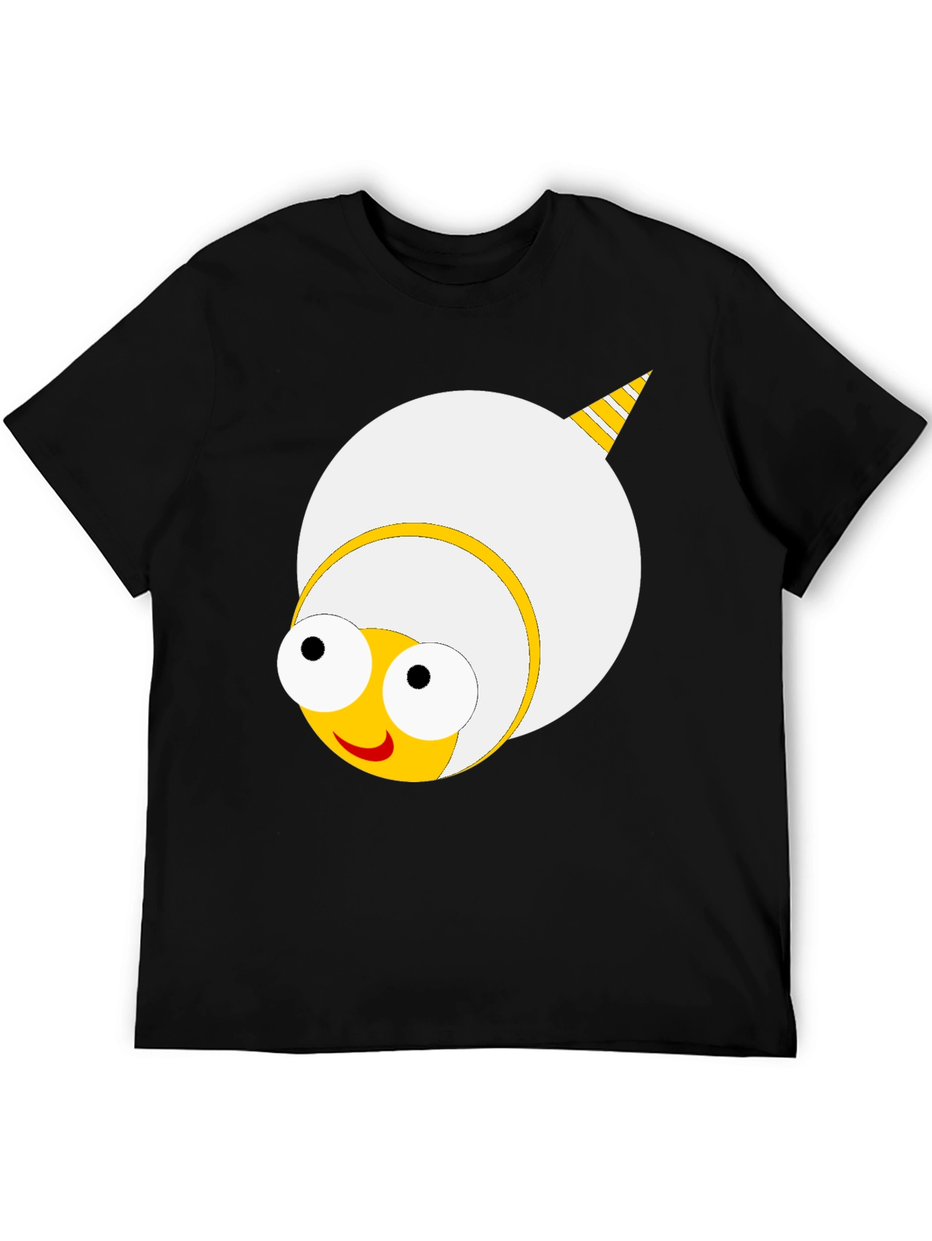 Cartoon Bee Graphic Tee - Fun Black T-Shirt