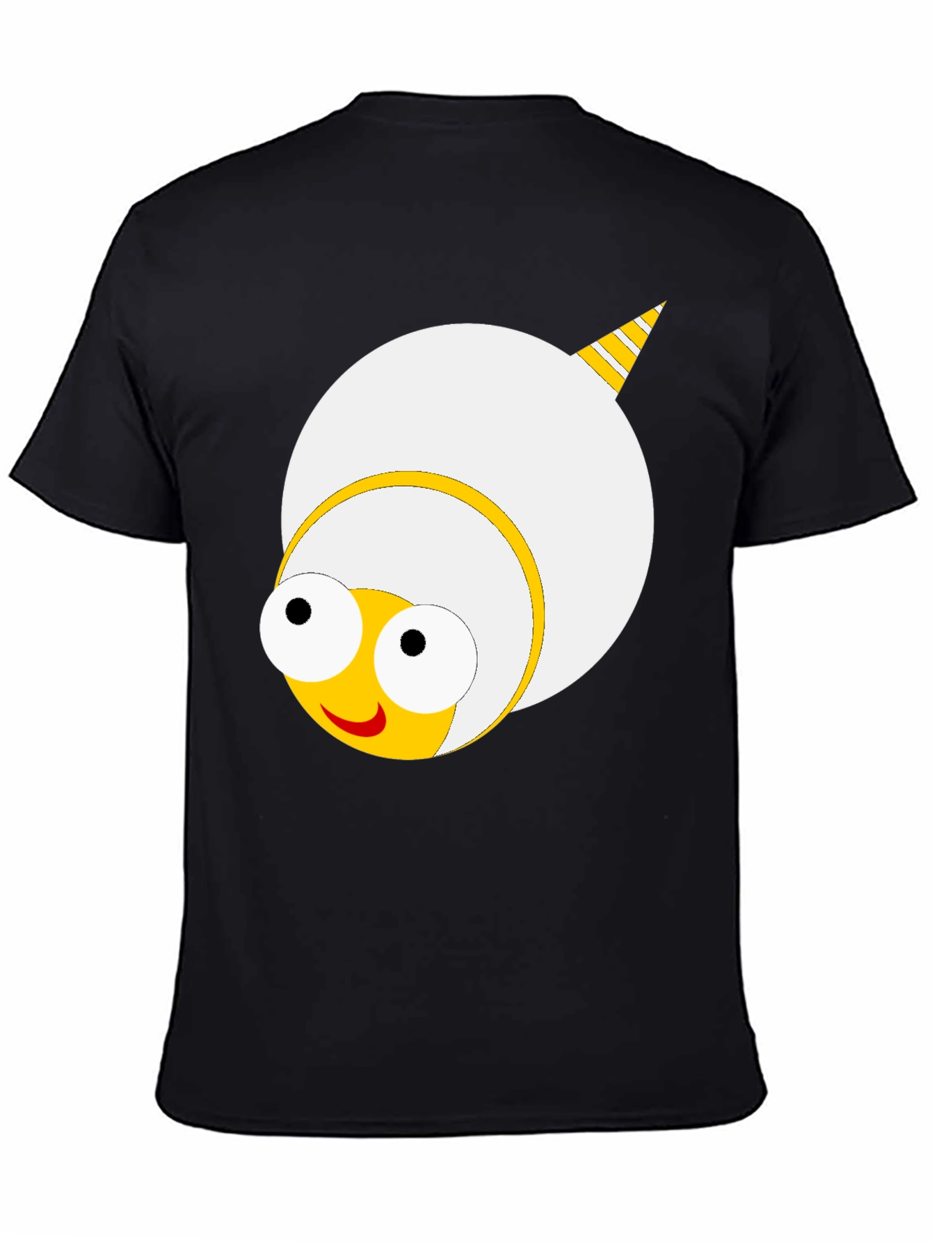 Cartoon Bee Graphic Tee - Fun Black T-Shirt