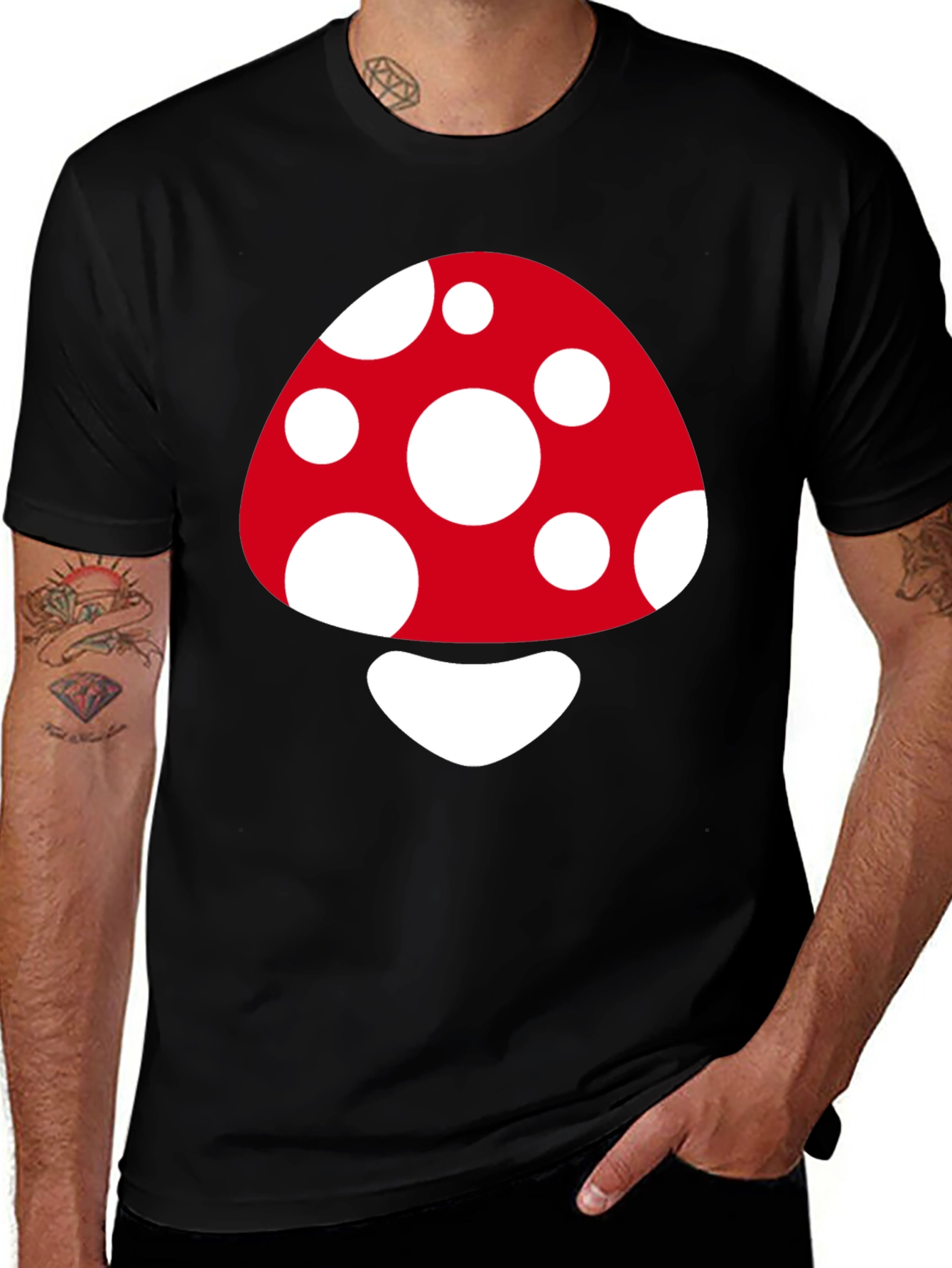 Funky Mushroom Graphic T-Shirt