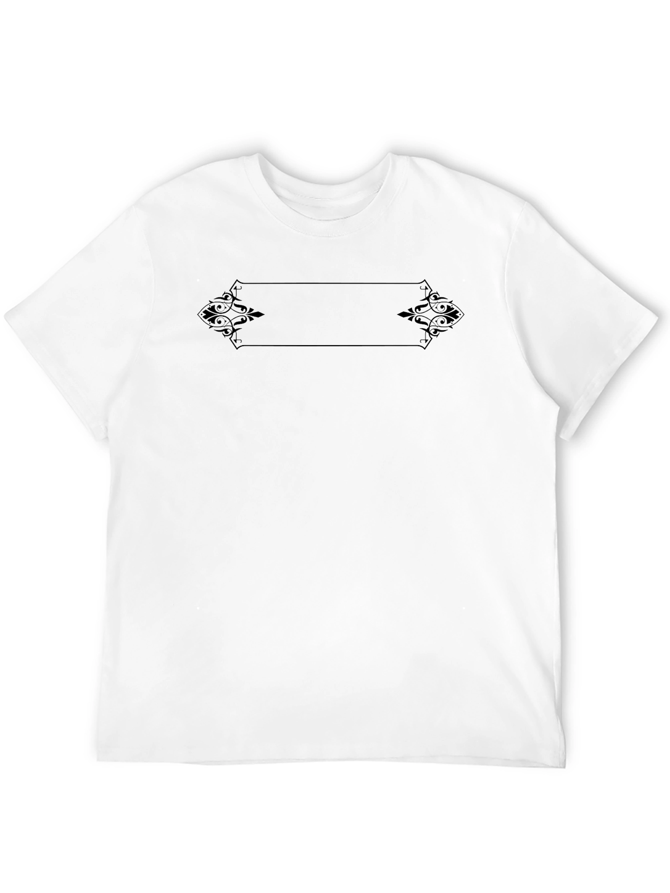 Elegant Black T-Shirt with Decorative Graphic