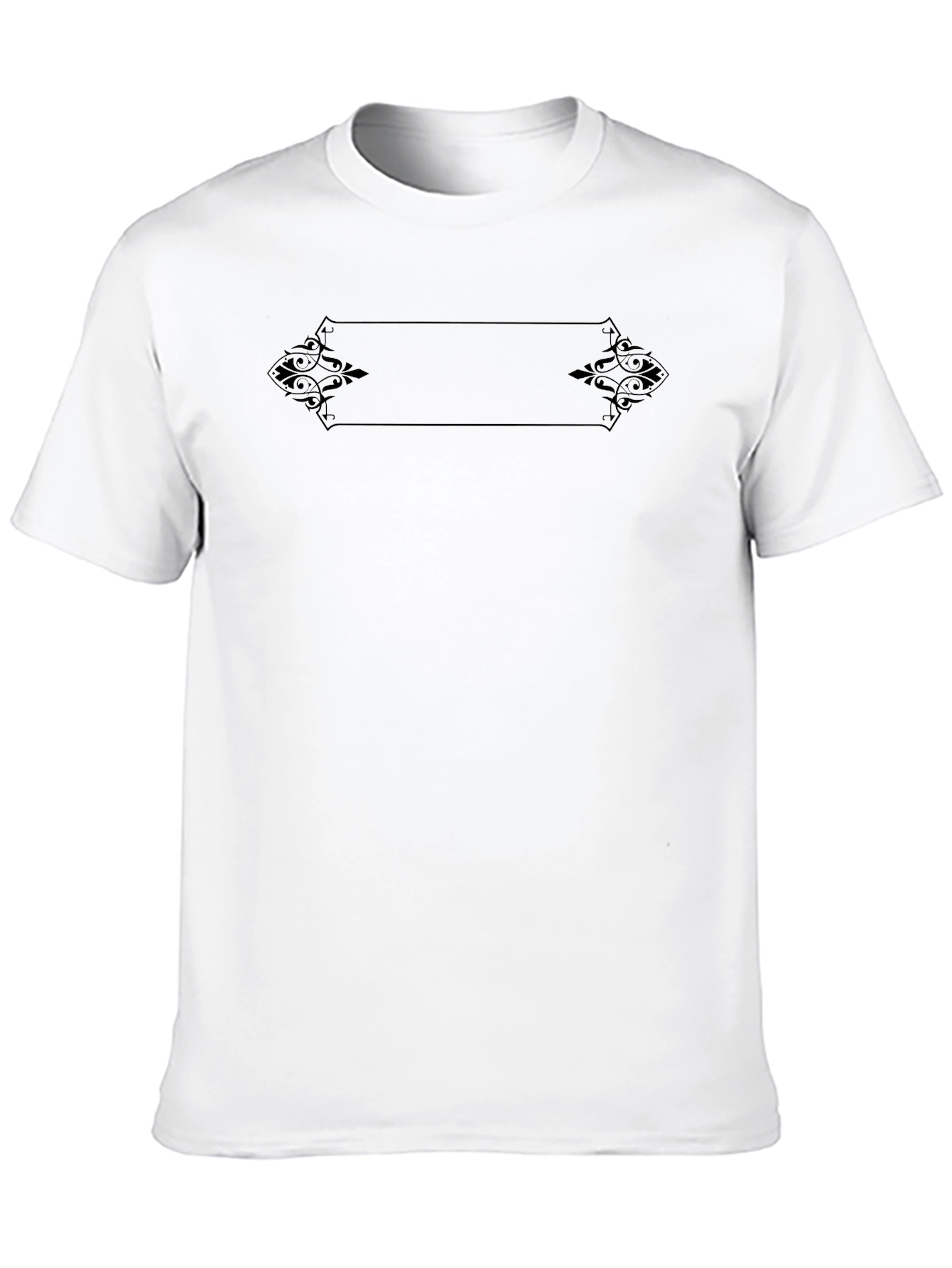 Elegant Black T-Shirt with Decorative Graphic