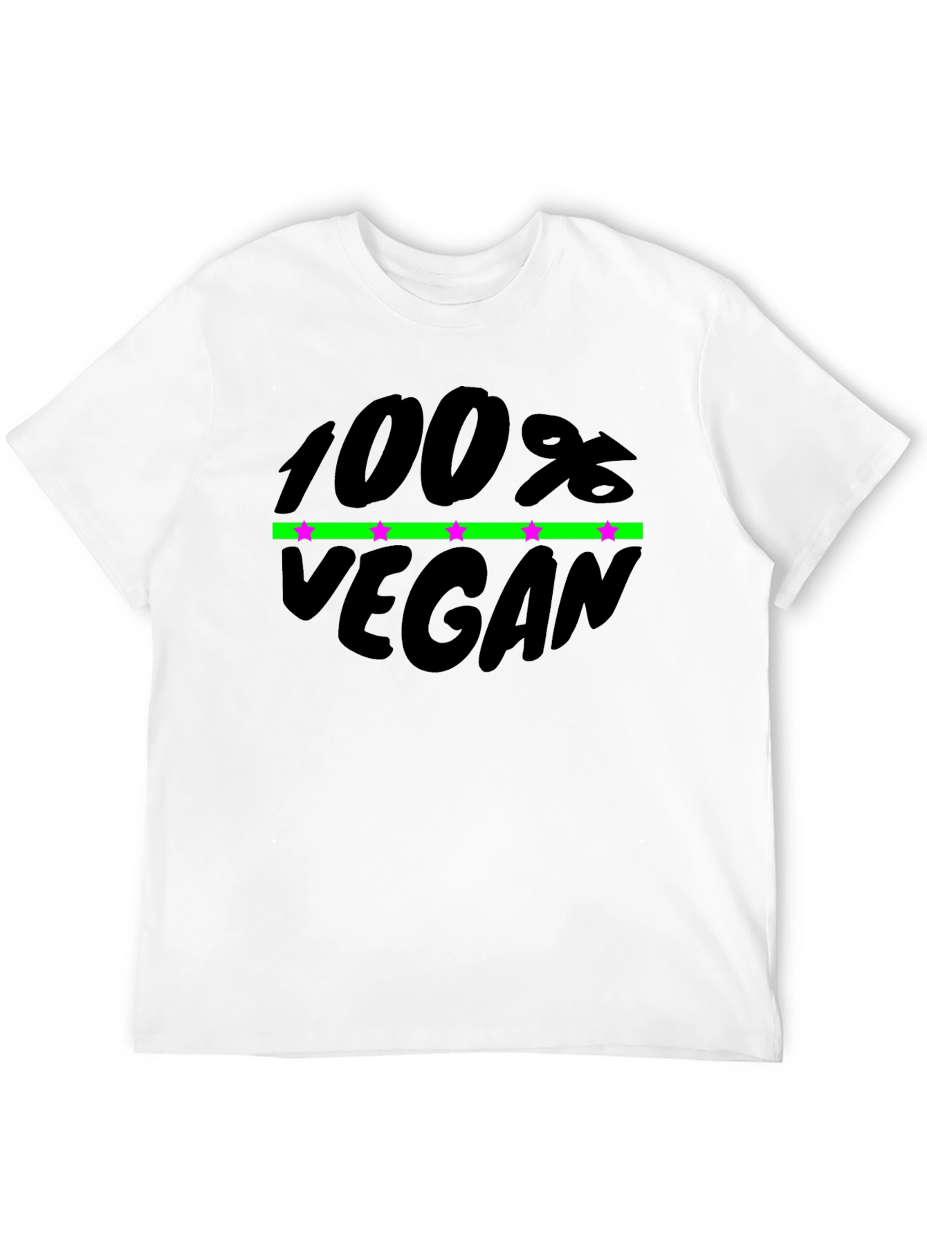 100% Vegan Graphic T-Shirt - Black