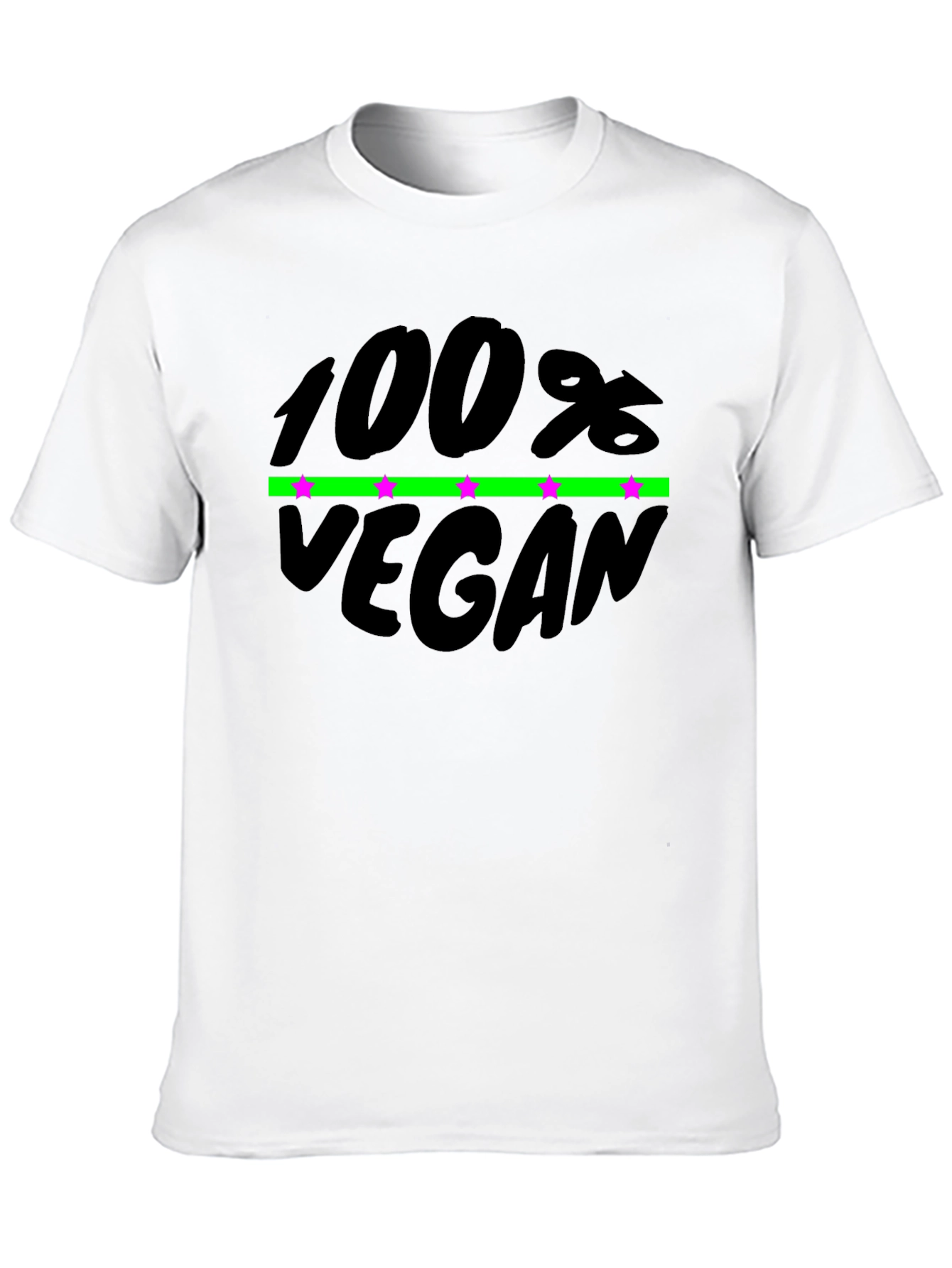 100% Vegan Graphic T-Shirt - Black