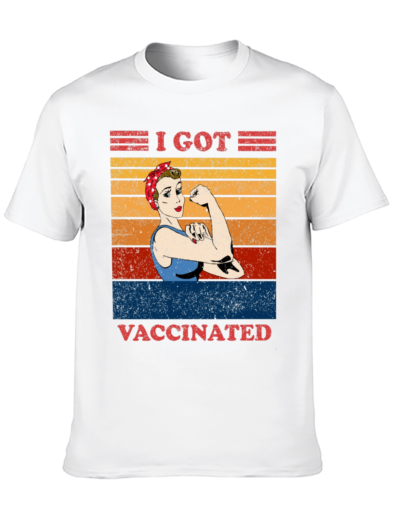 I Got Vaccinated T-Shirt Rosie the Riveter Graphic Tee