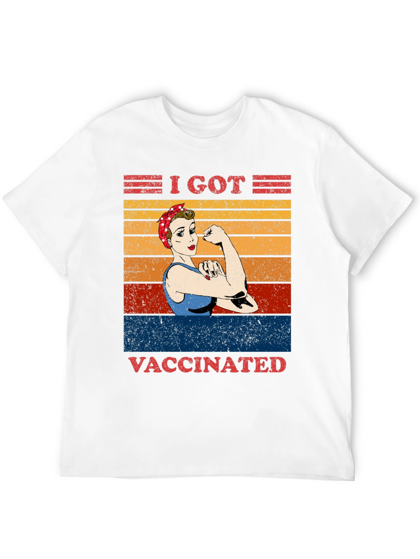 I Got Vaccinated T-Shirt Rosie the Riveter Graphic Tee