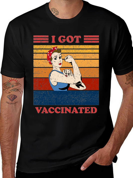 I Got Vaccinated T-Shirt Rosie the Riveter Graphic Tee