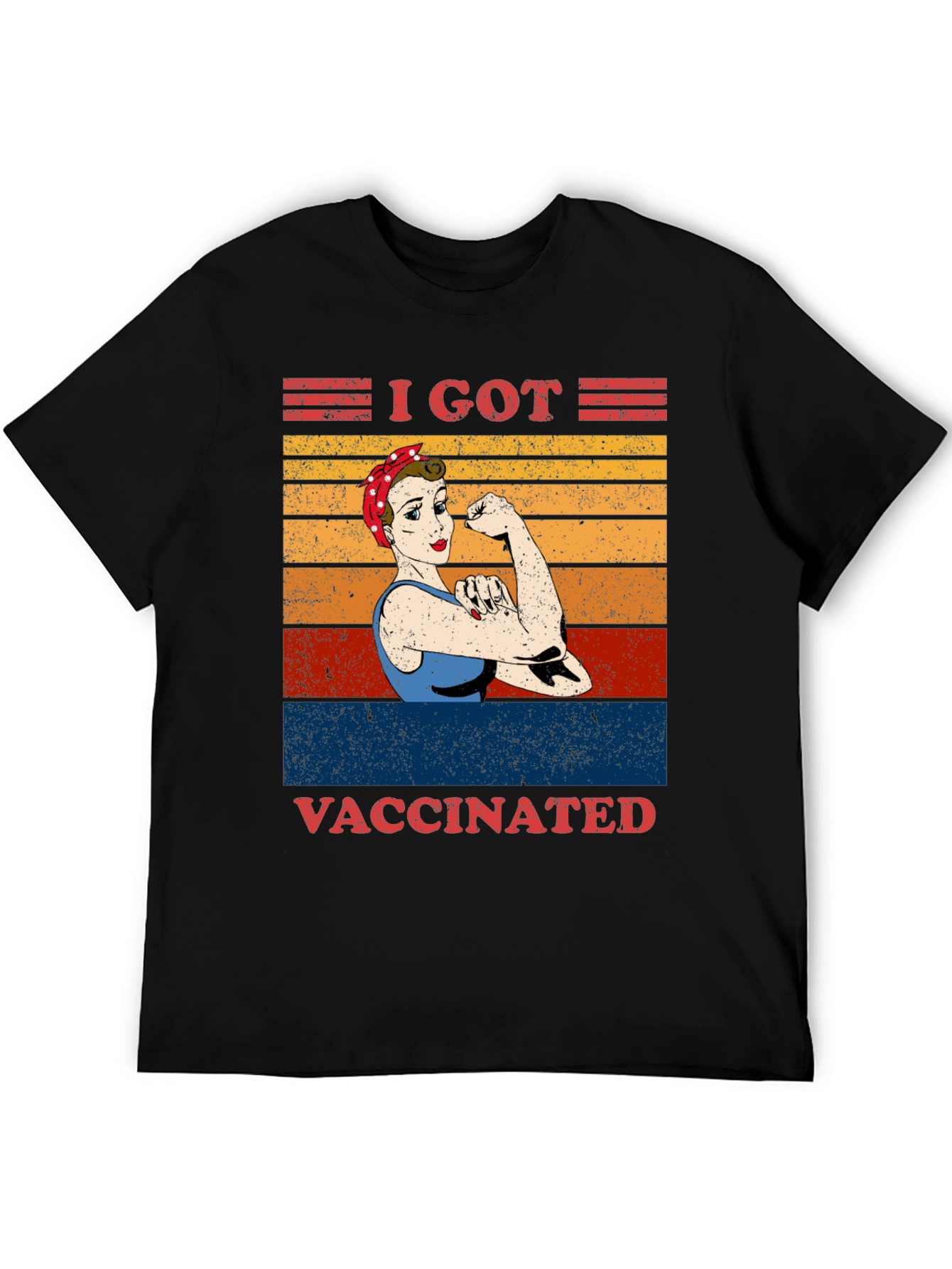 I Got Vaccinated T-Shirt Rosie the Riveter Graphic Tee