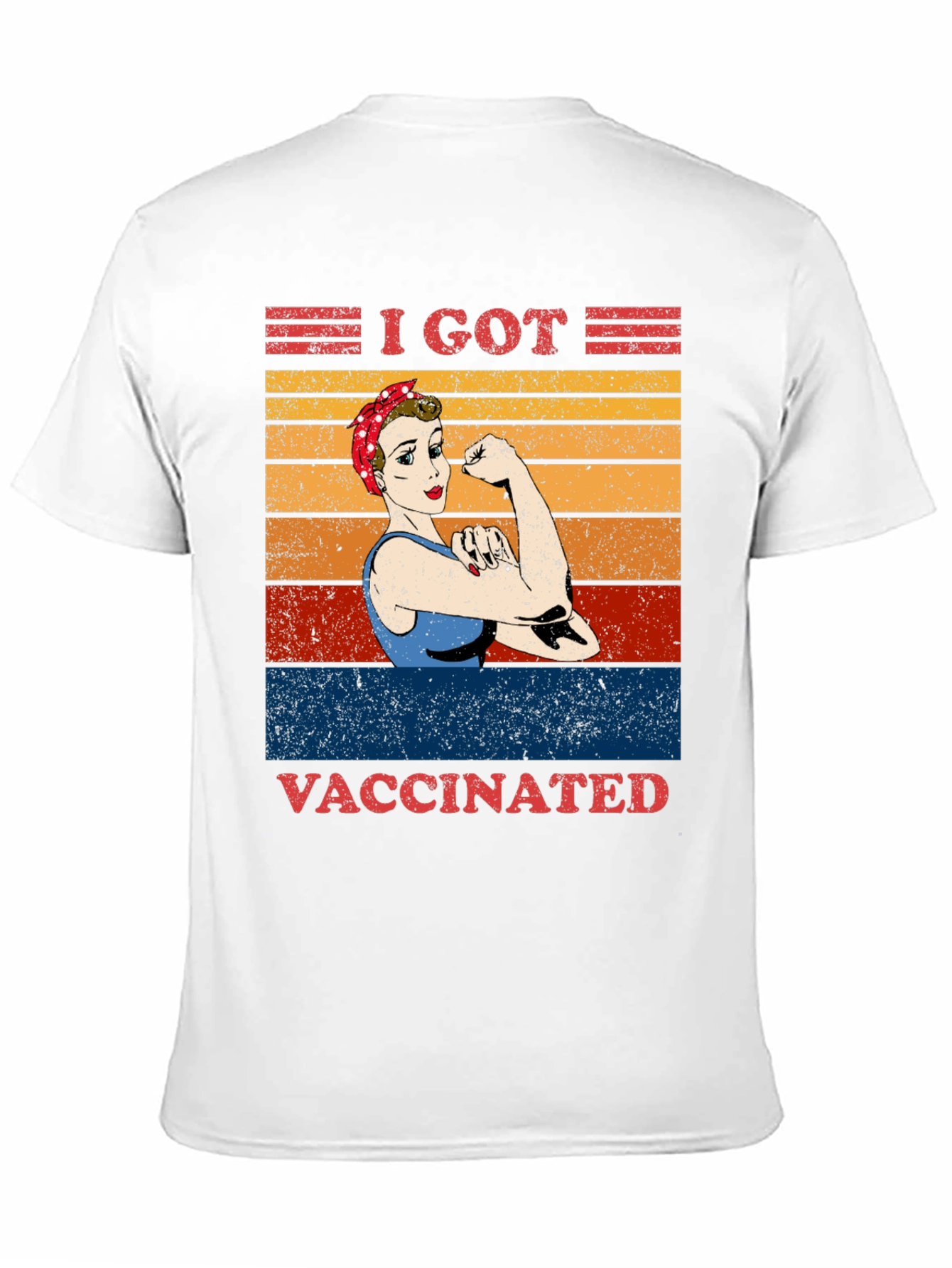 I Got Vaccinated T-Shirt Rosie the Riveter Graphic Tee