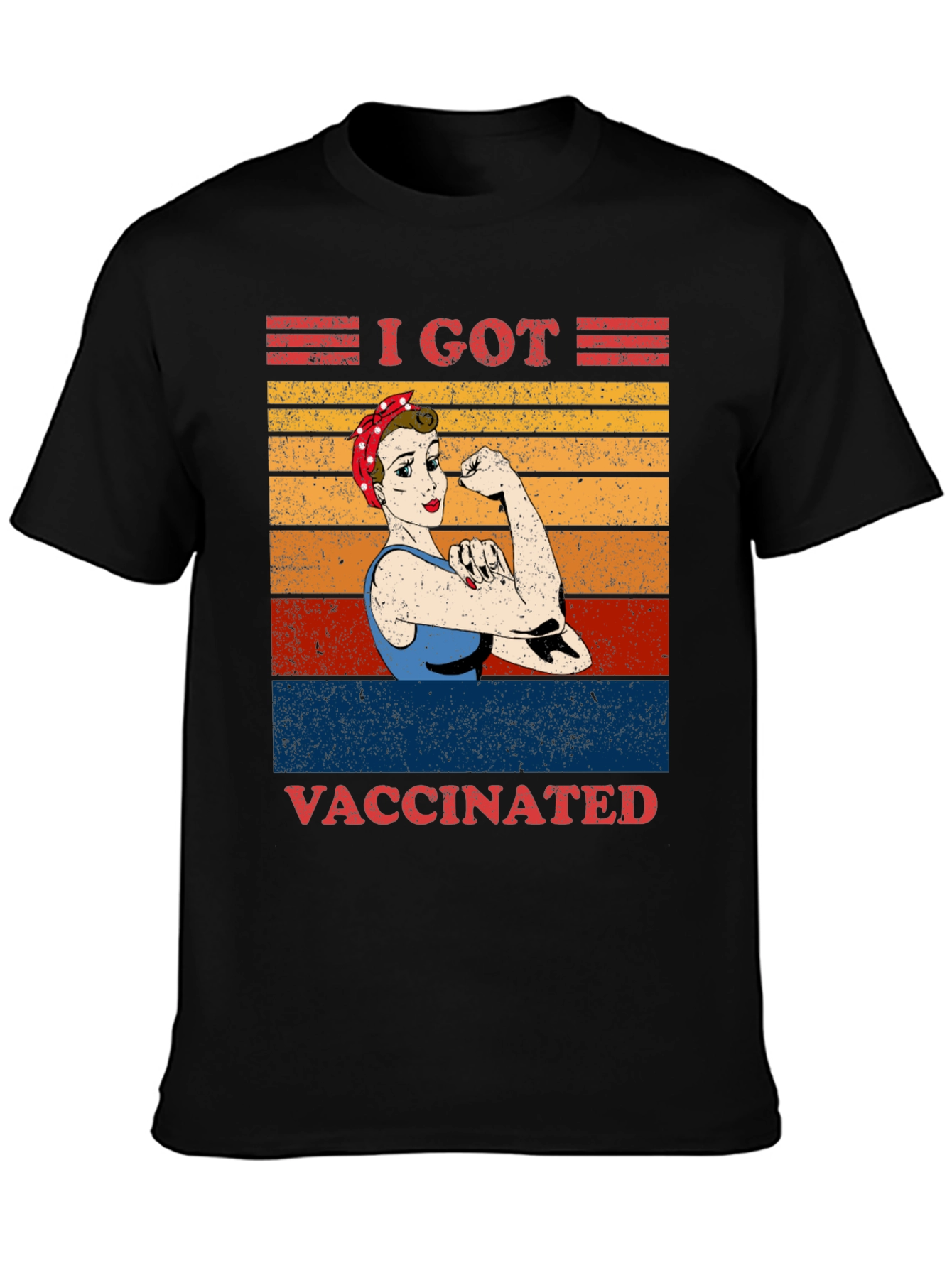I Got Vaccinated T-Shirt Rosie the Riveter Graphic Tee