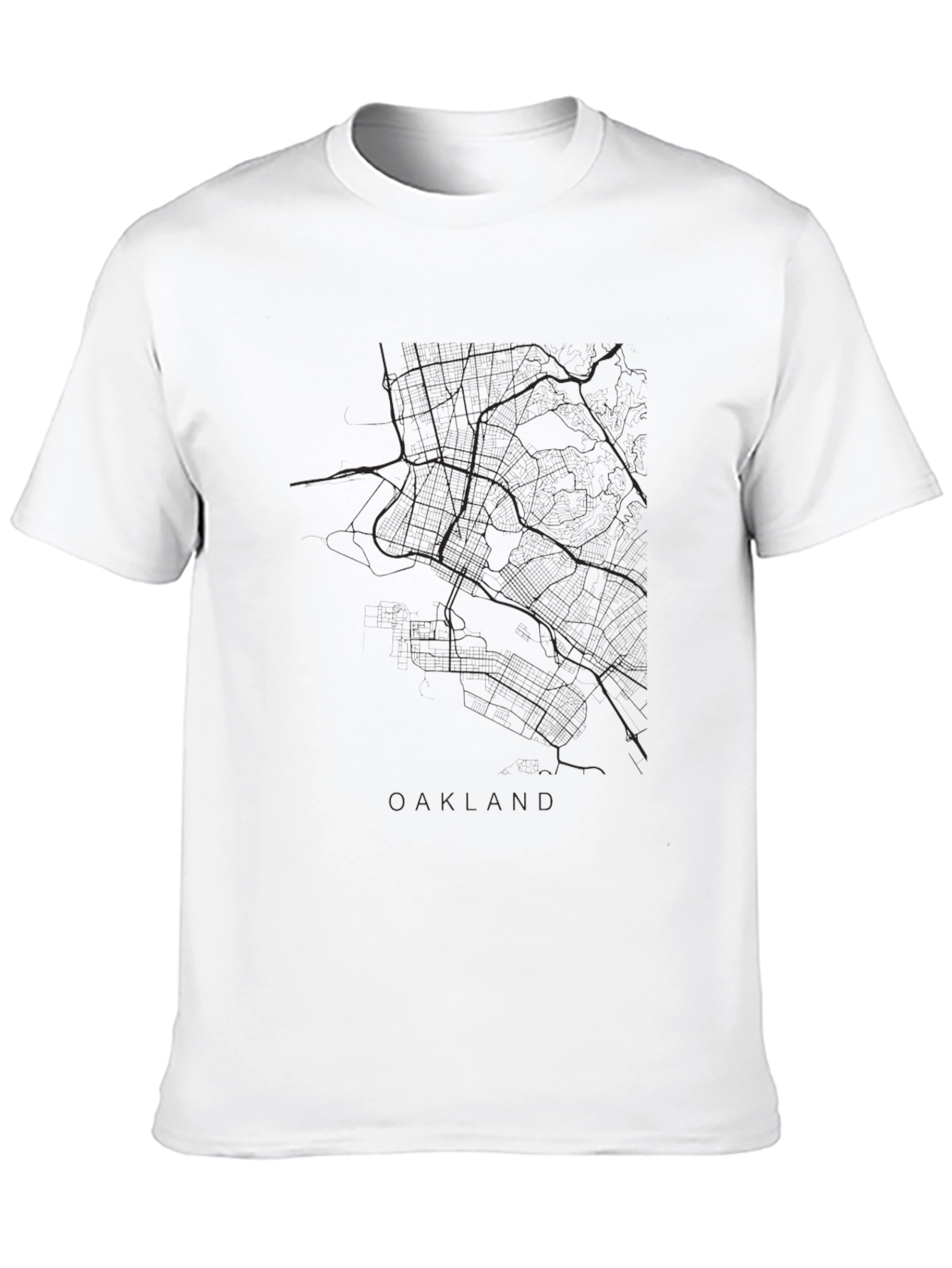 Oakland Map Black Graphic Tee