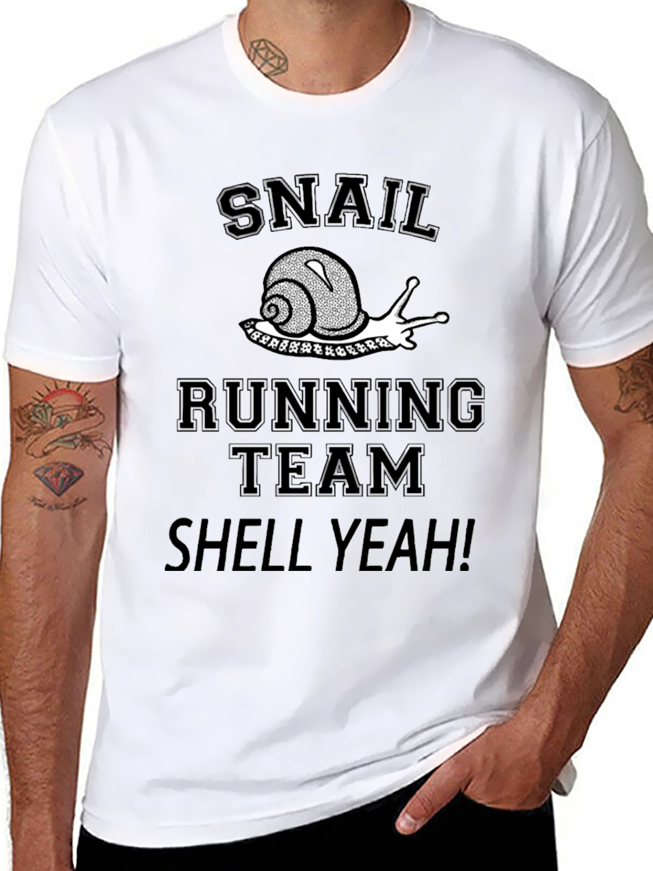 Snail Running Team Shell Yeah! Black T-Shirt