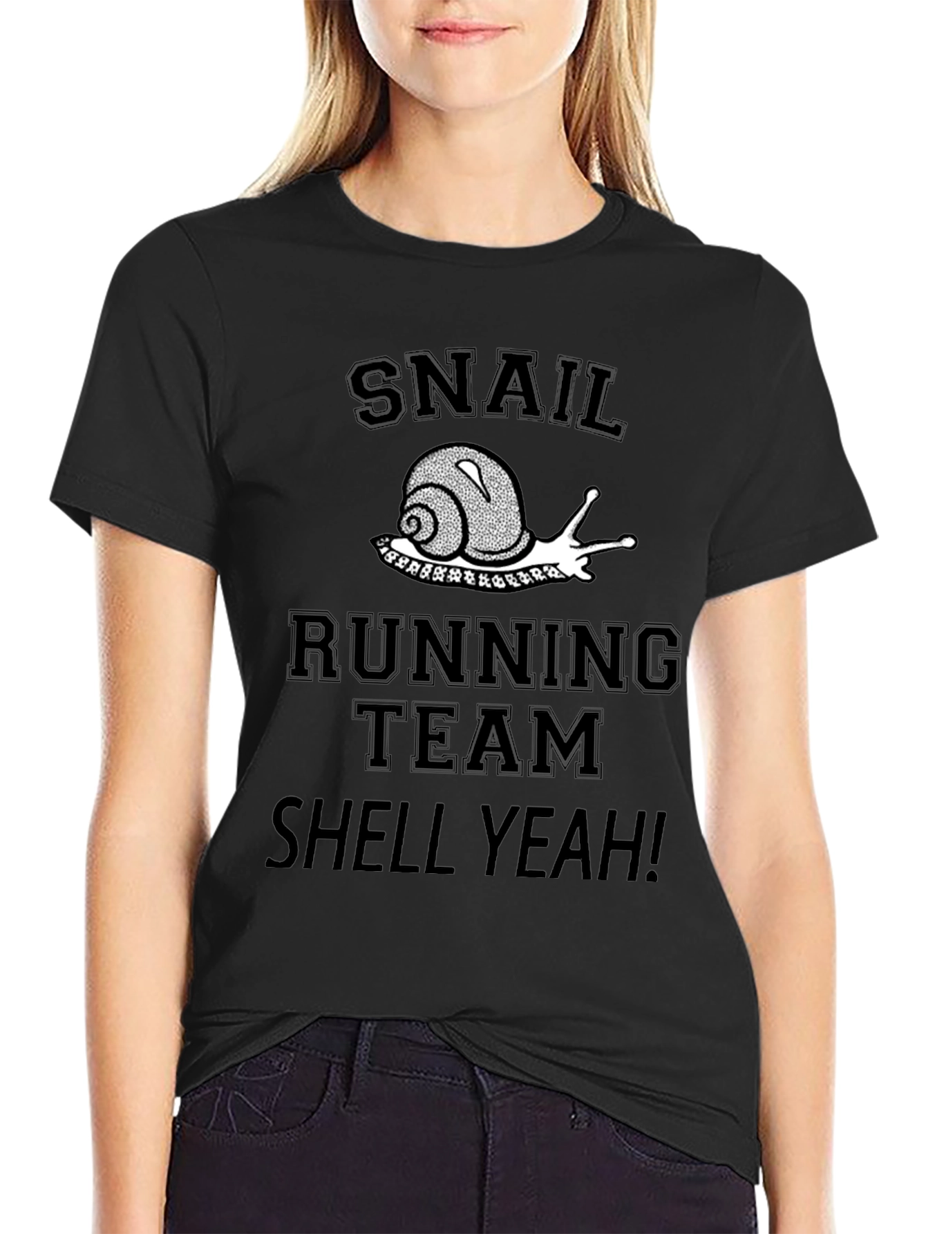 Snail Running Team Shell Yeah! Black T-Shirt