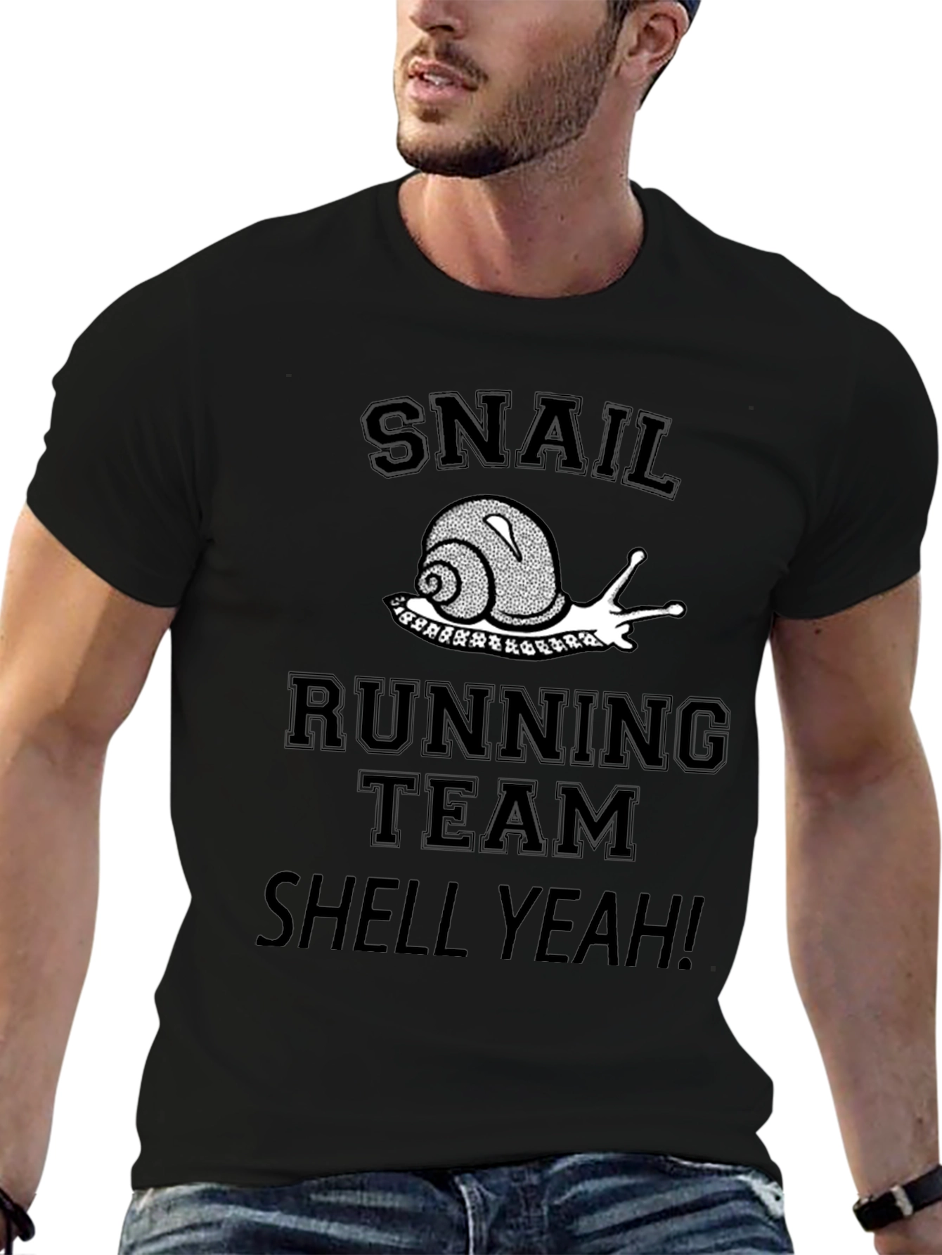 Snail Running Team Shell Yeah! Black T-Shirt