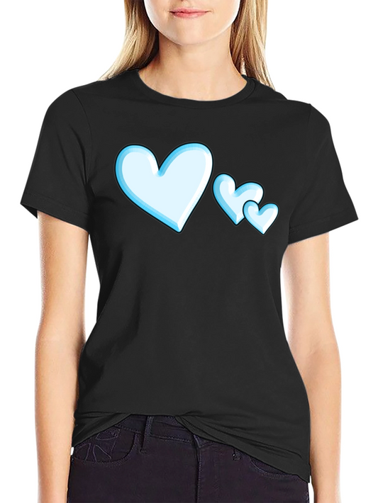 Heart Graphic Black Tee Casual Comfort