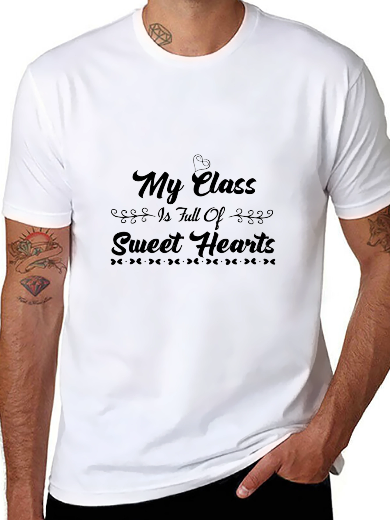 My Class is Full of Sweethearts Black T-Shirt
