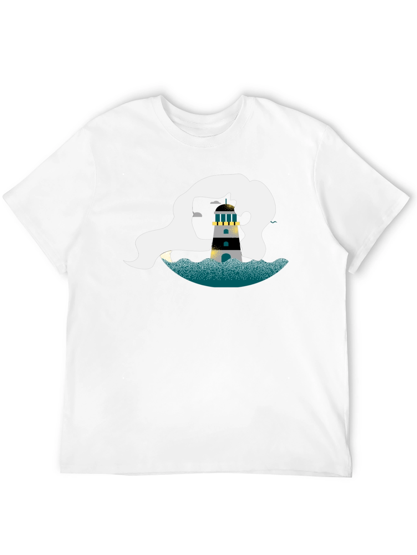 Nautical Lighthouse Graphic Tee - Black
