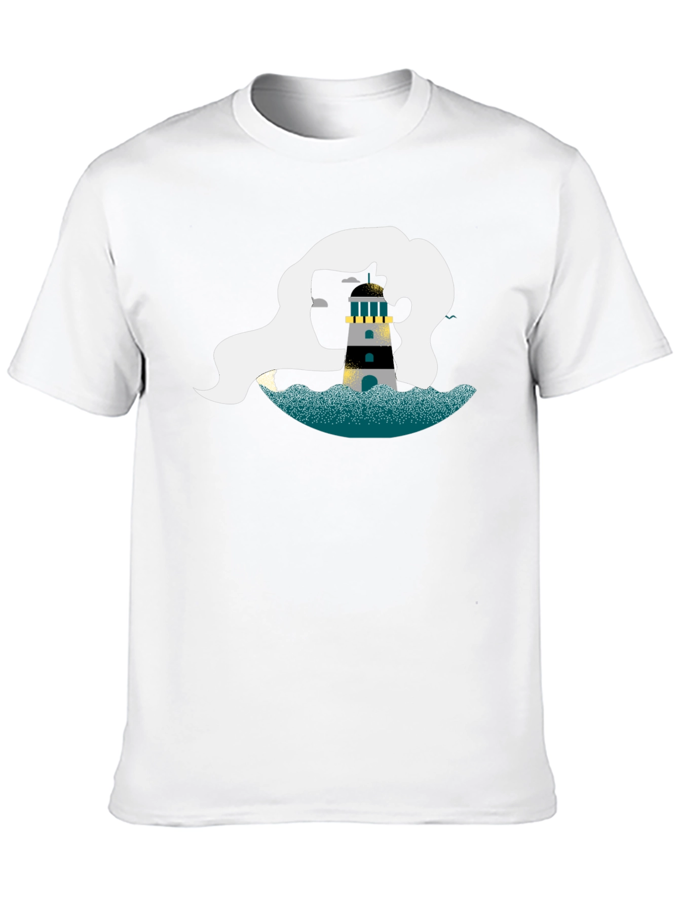Nautical Lighthouse Graphic Tee - Black