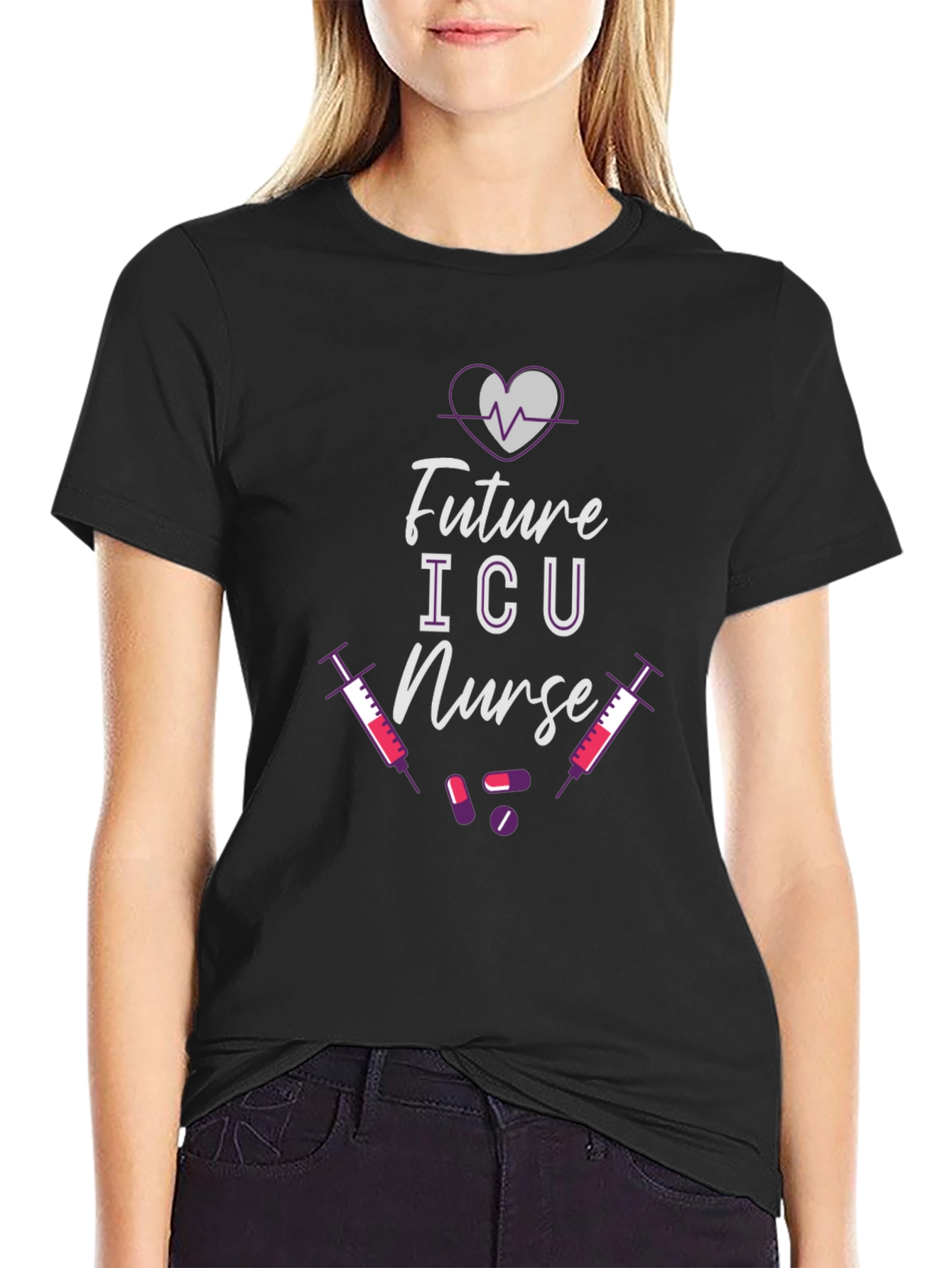 Future ICU Nurse Black T-Shirt