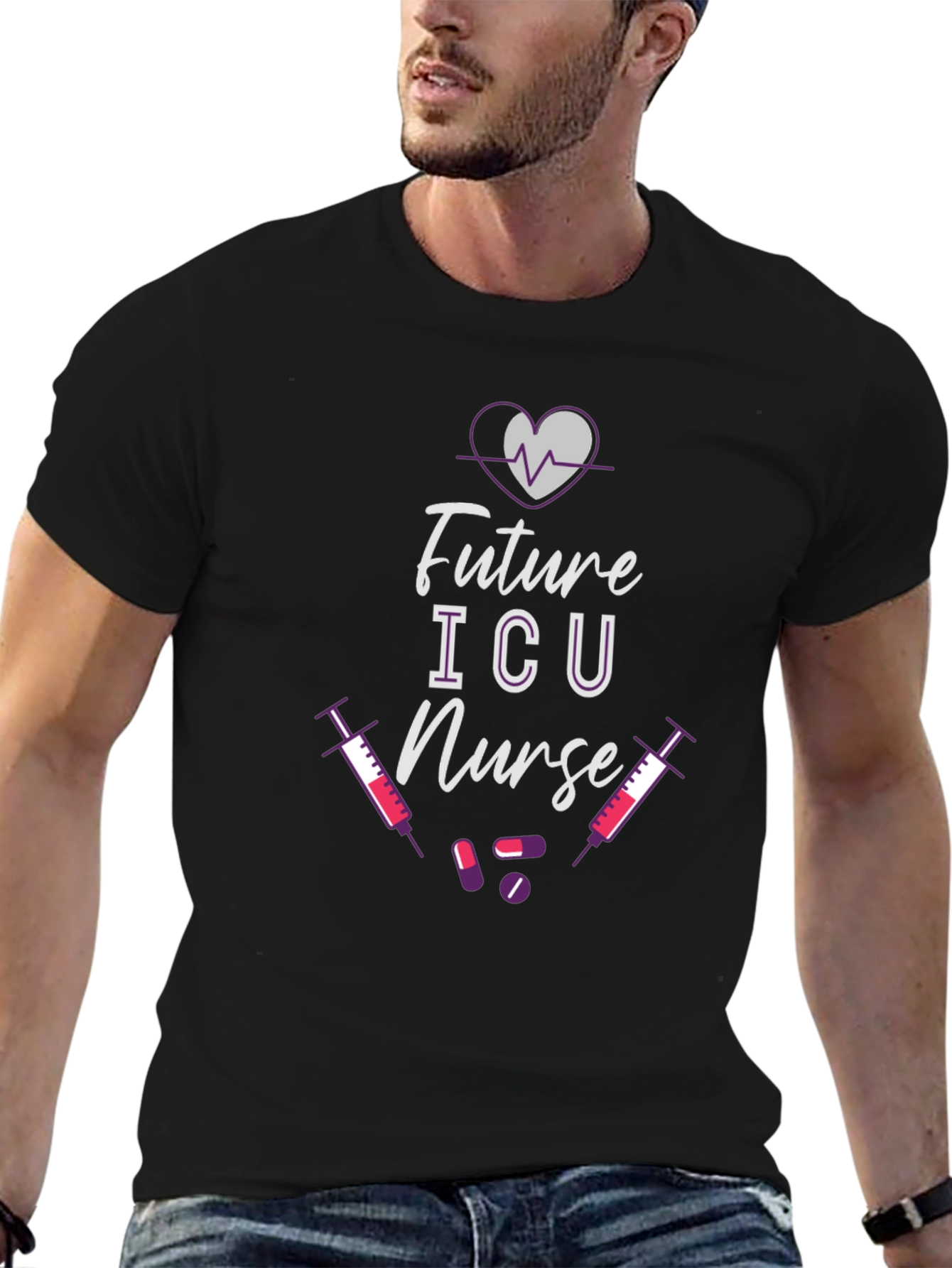 Future ICU Nurse Black T-Shirt