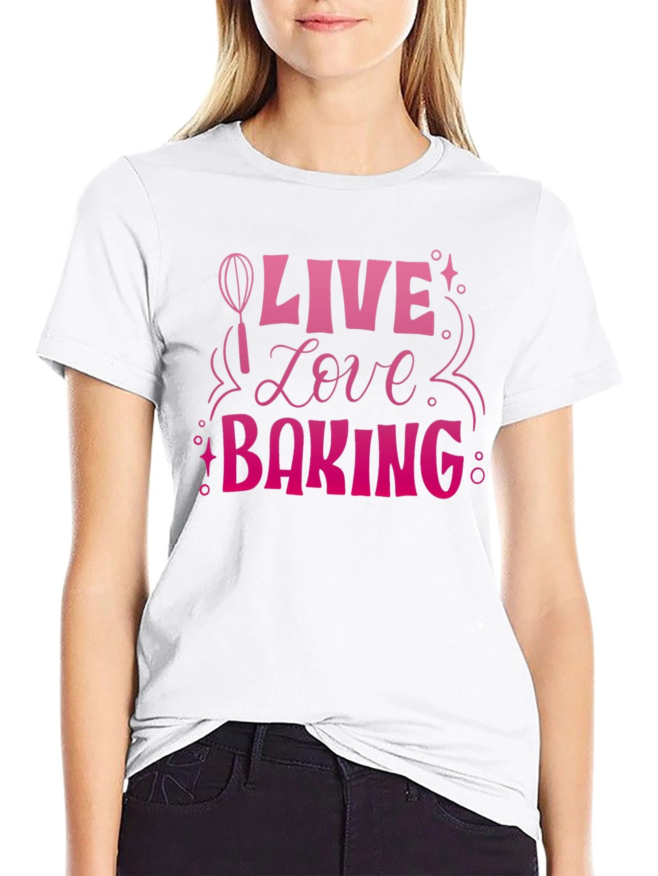 Live Love Baking Graphic Tee - Black