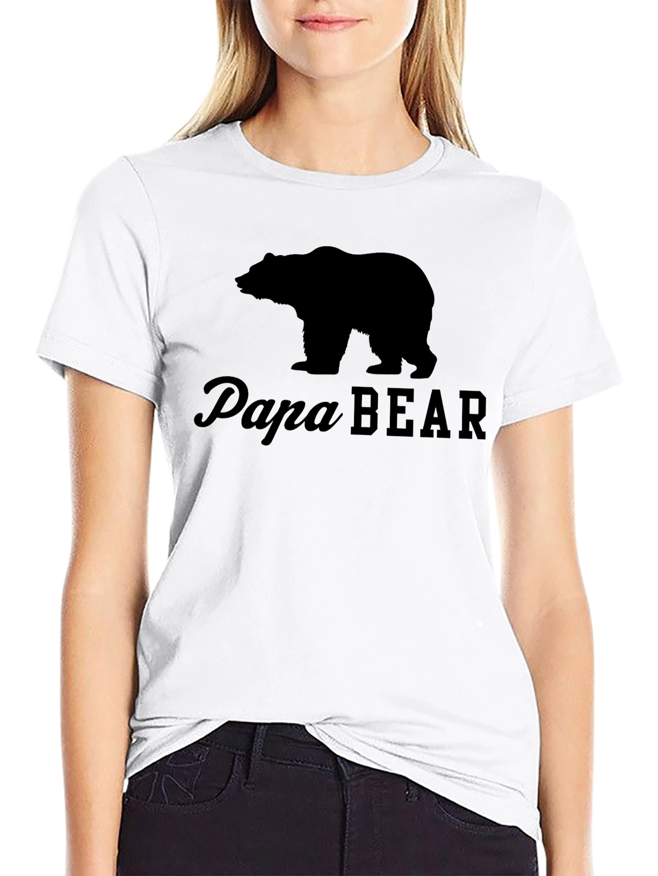 Papa Bear Black T-Shirt - Mens Graphic Tee