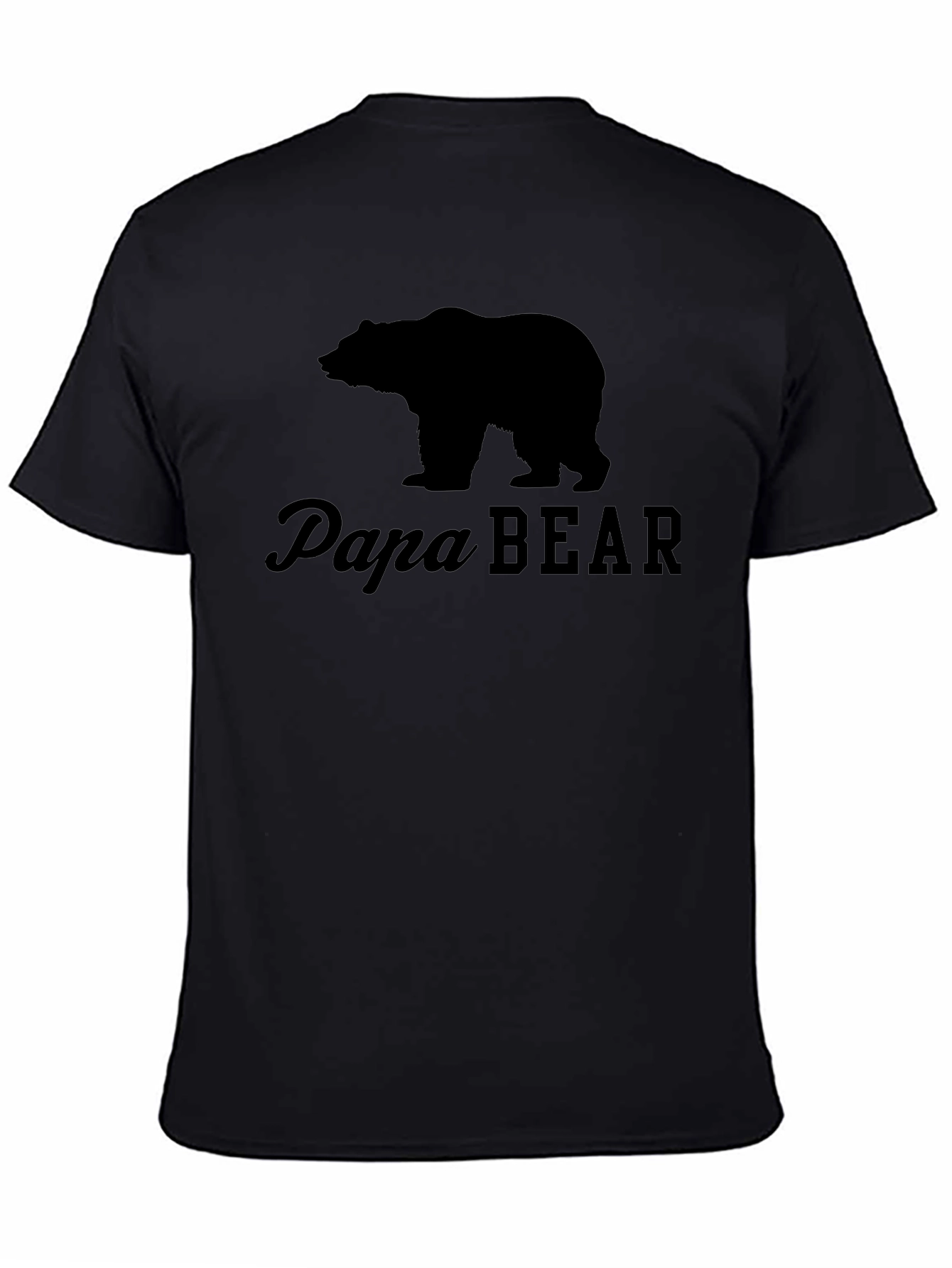 Papa Bear Black T-Shirt - Mens Graphic Tee