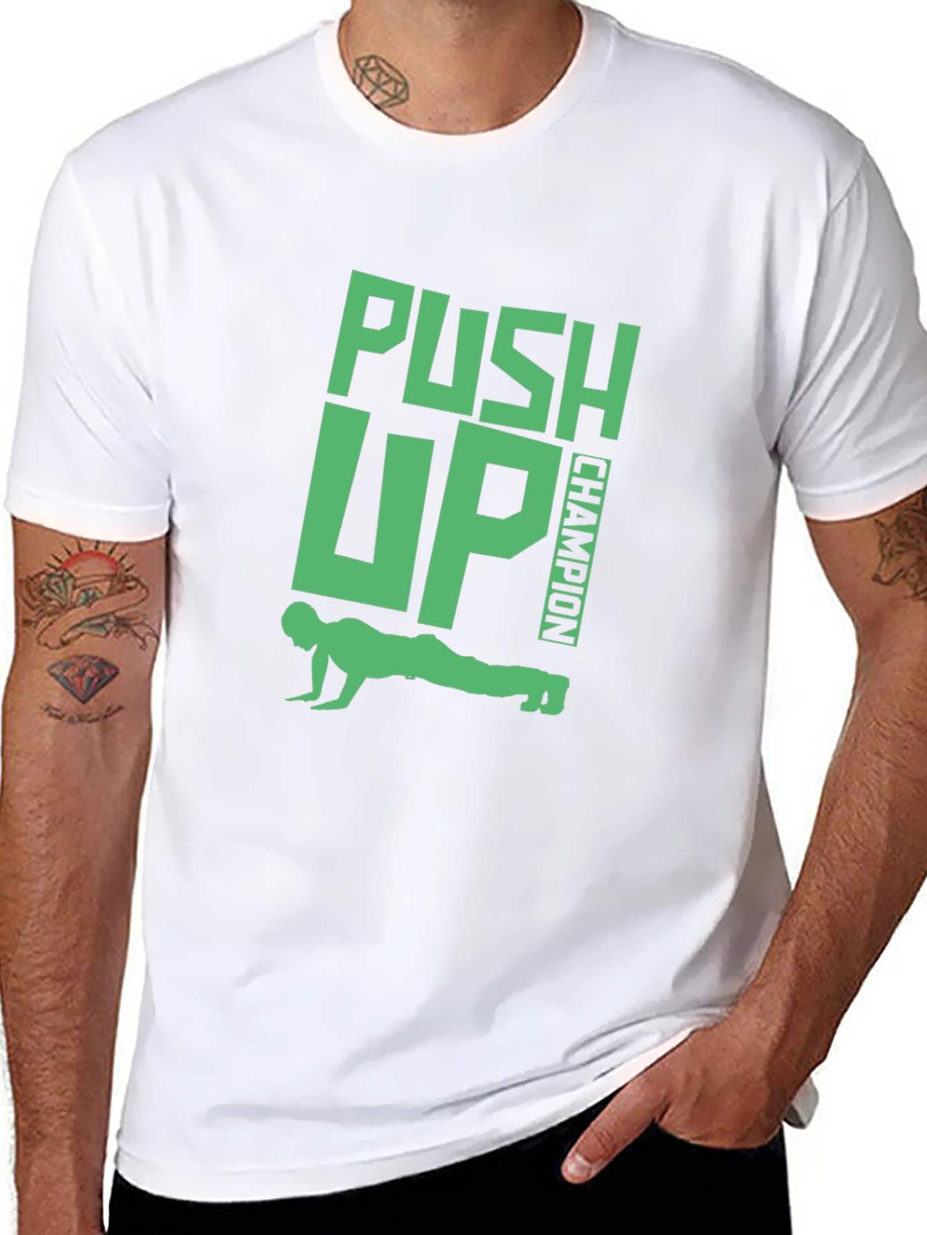 Push Up Champion Black T-Shirt