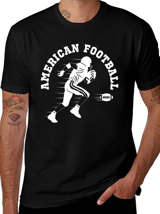 American Football Player Black T-Shirt