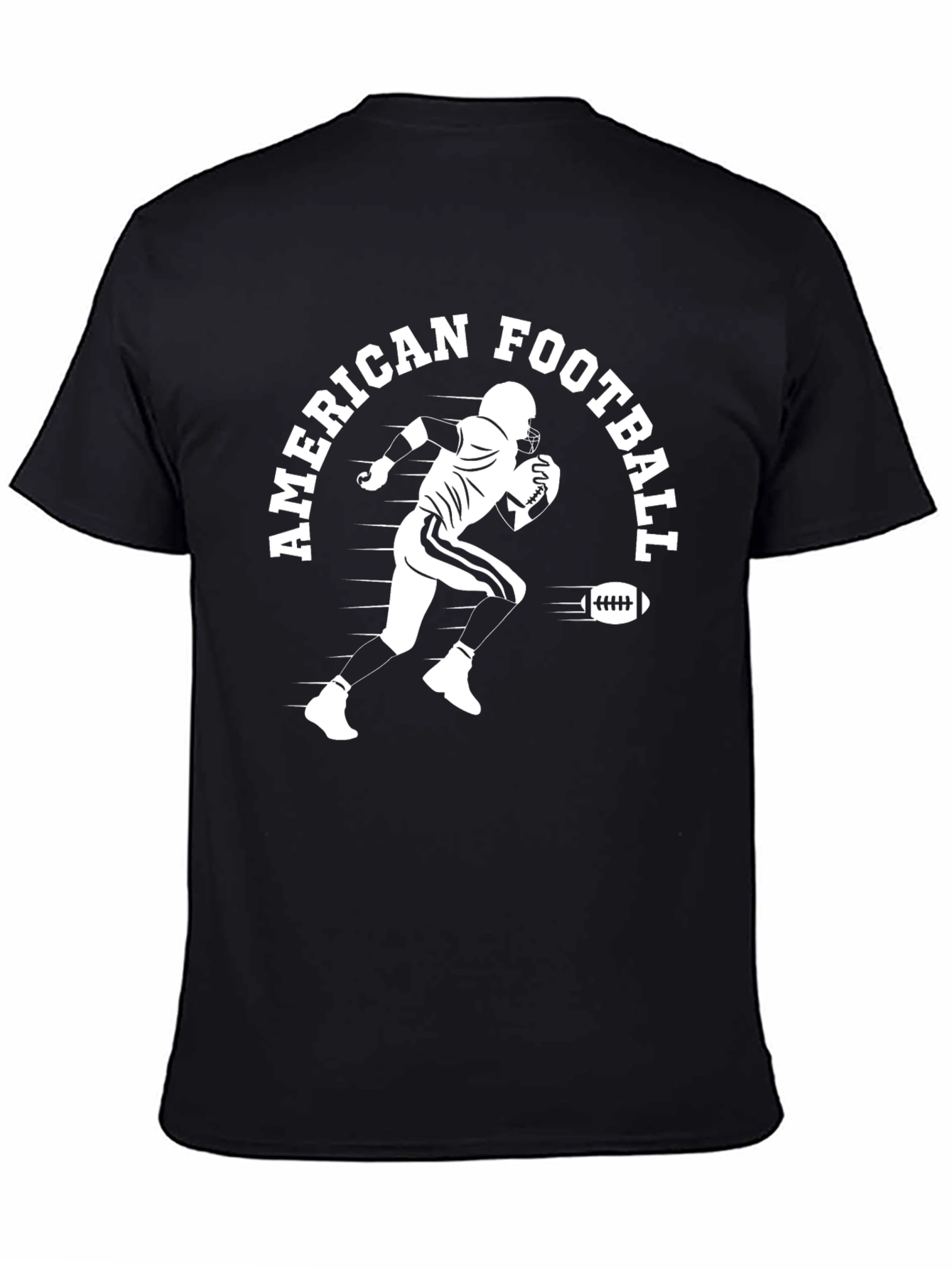 American Football Player Black T-Shirt