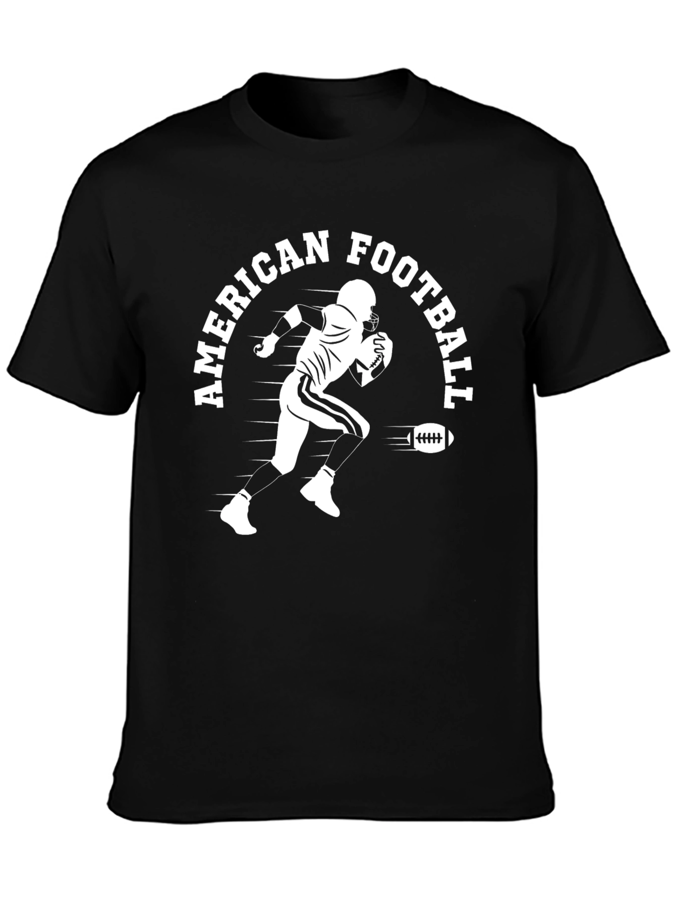 American Football Player Black T-Shirt