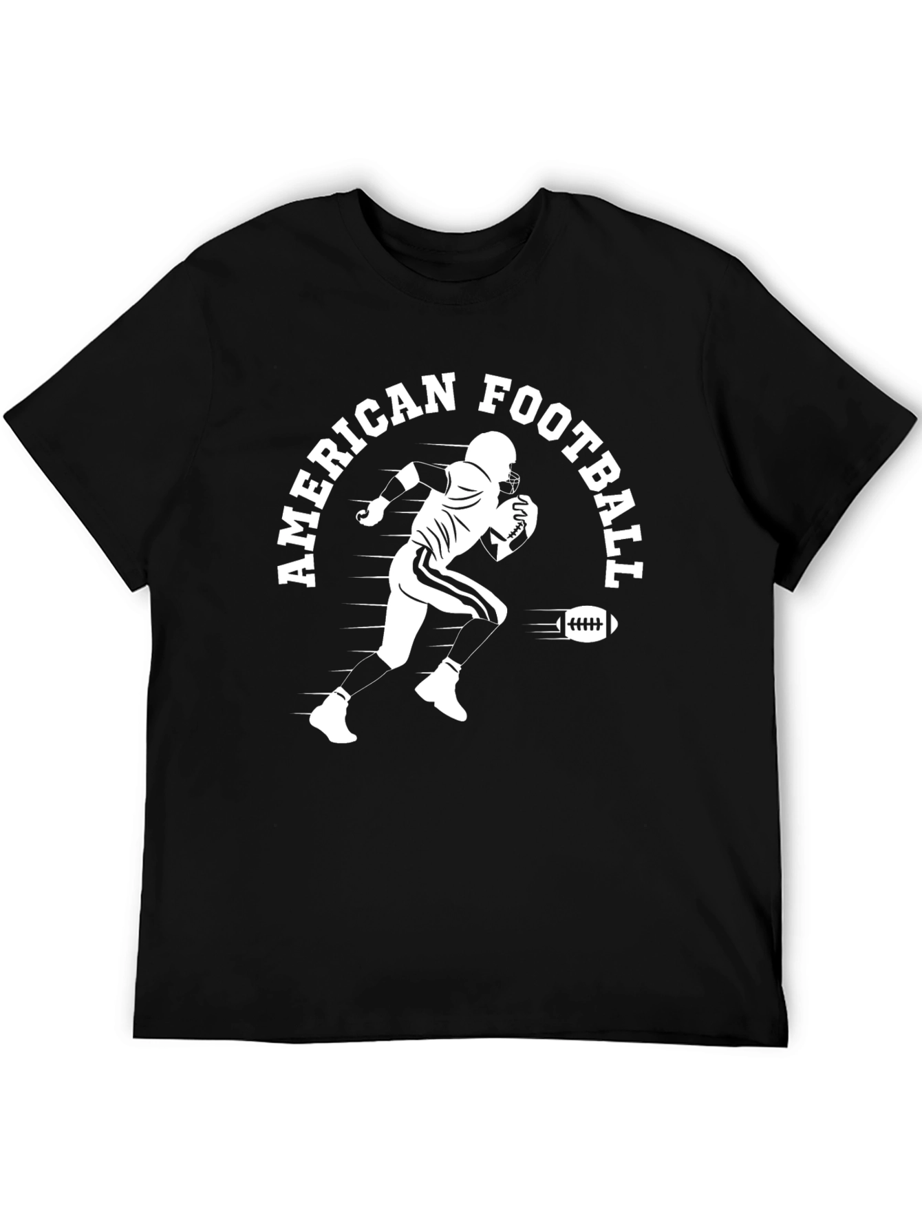 American Football Player Black T-Shirt