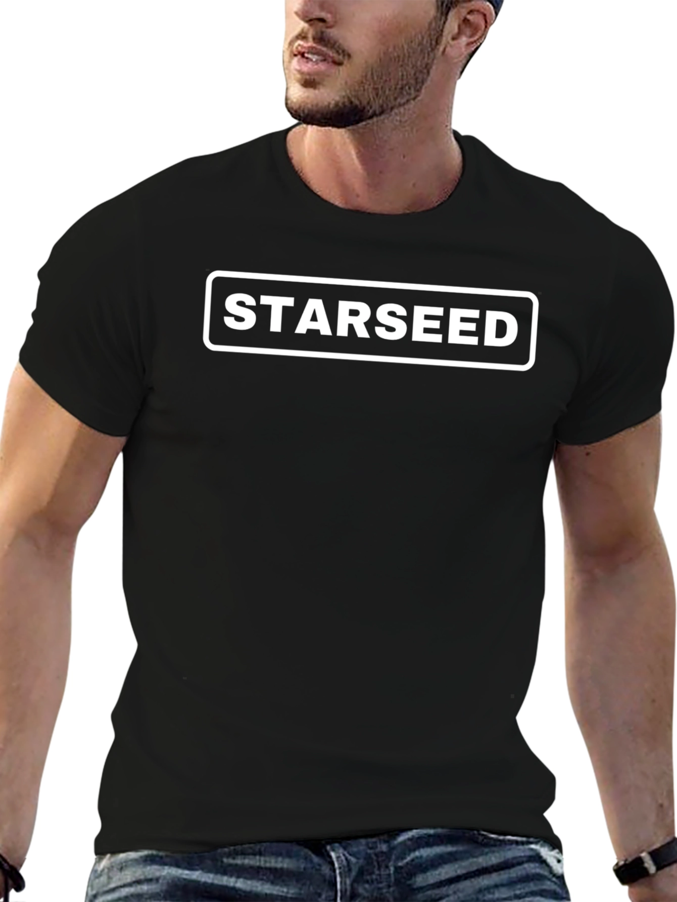 Starseed Graphic Tee - Black Cotton T-Shirt