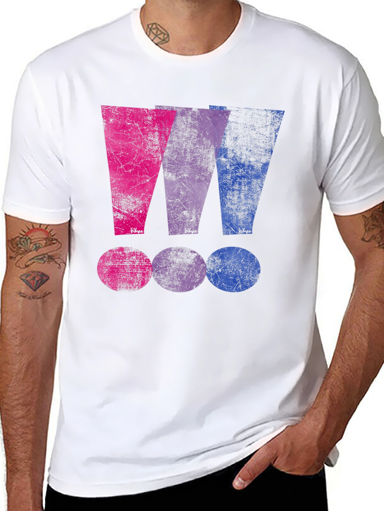 Bisexual Pride T-Shirt - Grunge Style
