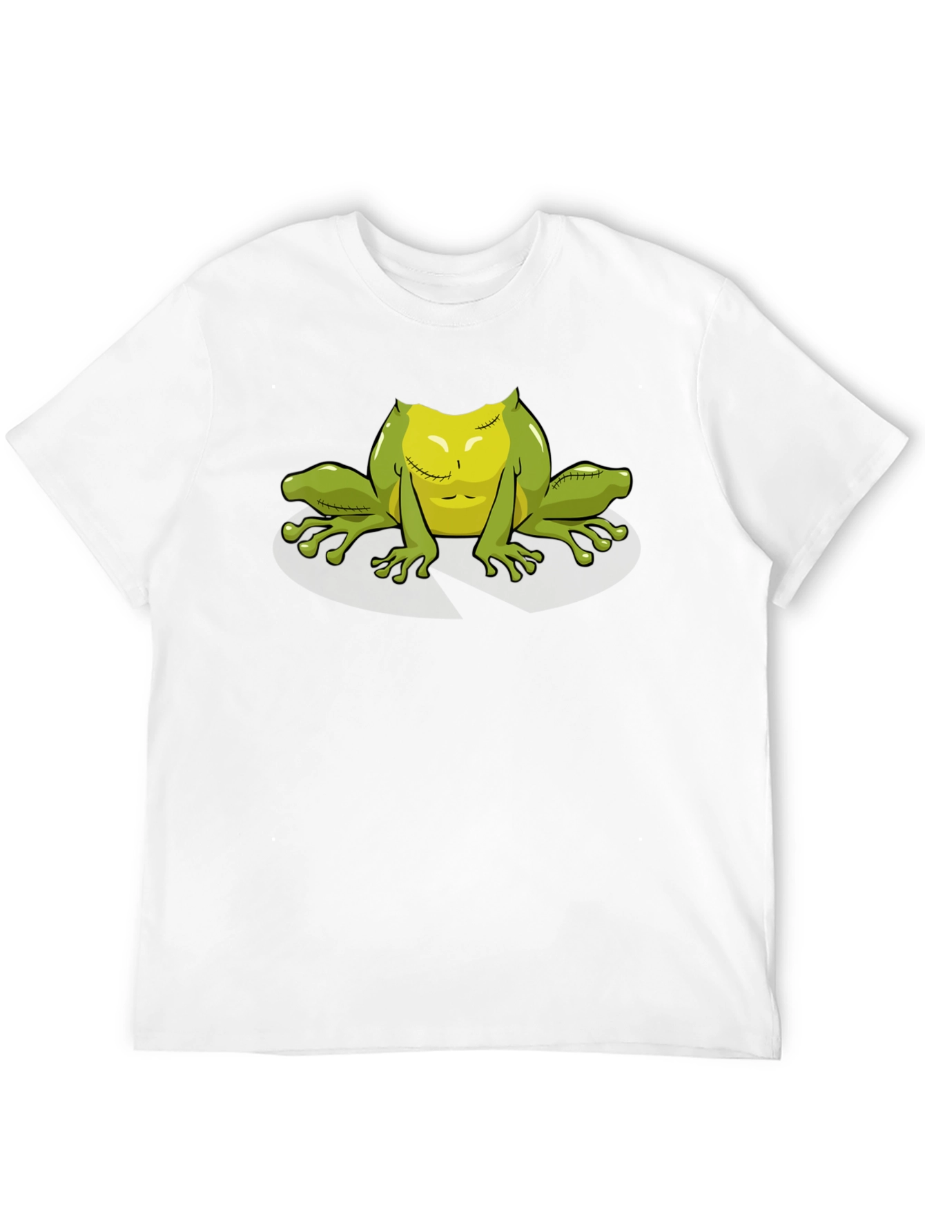 Zombie Frog Graphic Tee - Black Cotton T-Shirt