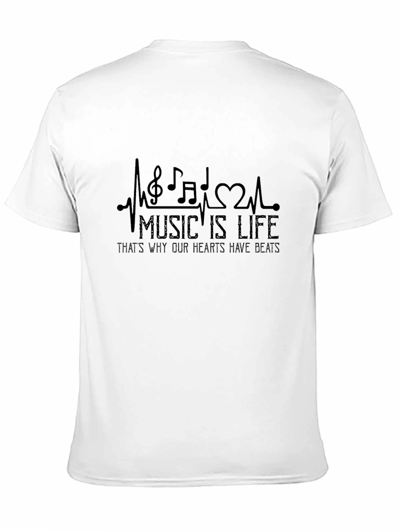 Music is Life T-Shirt - Heartbeat Design