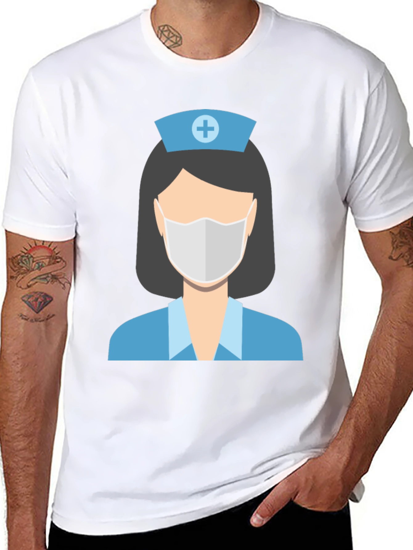 Nurse Graphic Black T-Shirt