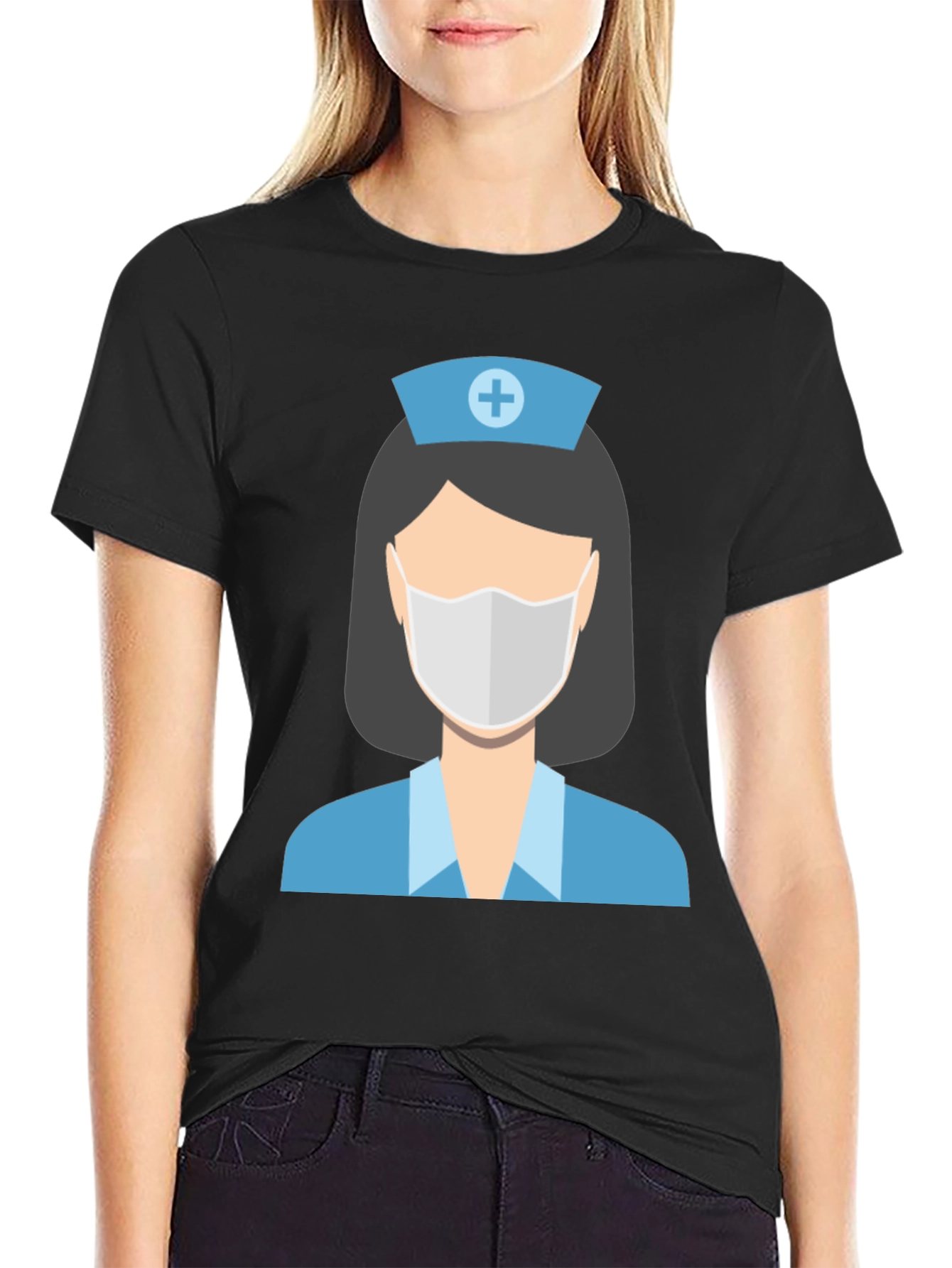Nurse Graphic Black T-Shirt