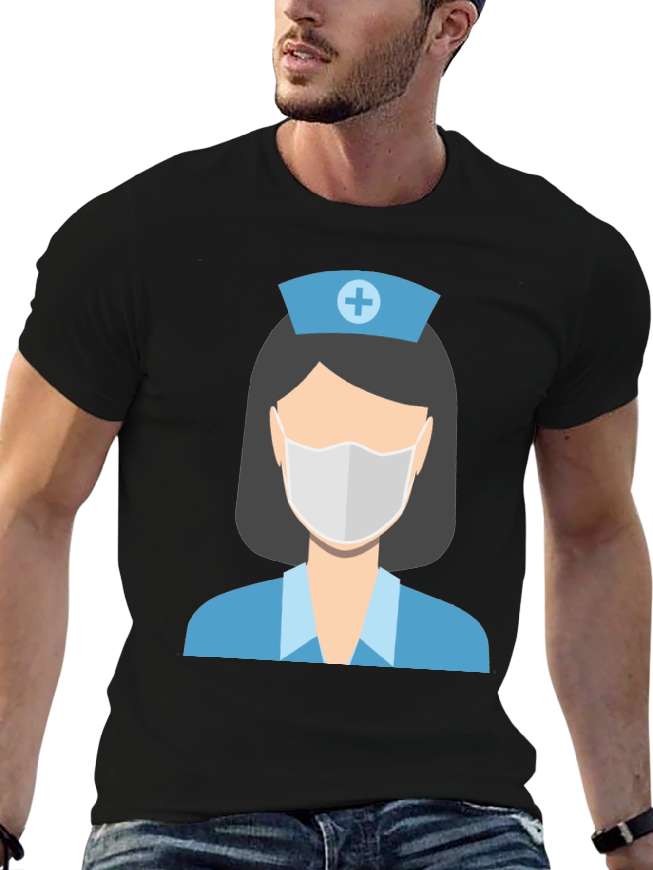 Nurse Graphic Black T-Shirt