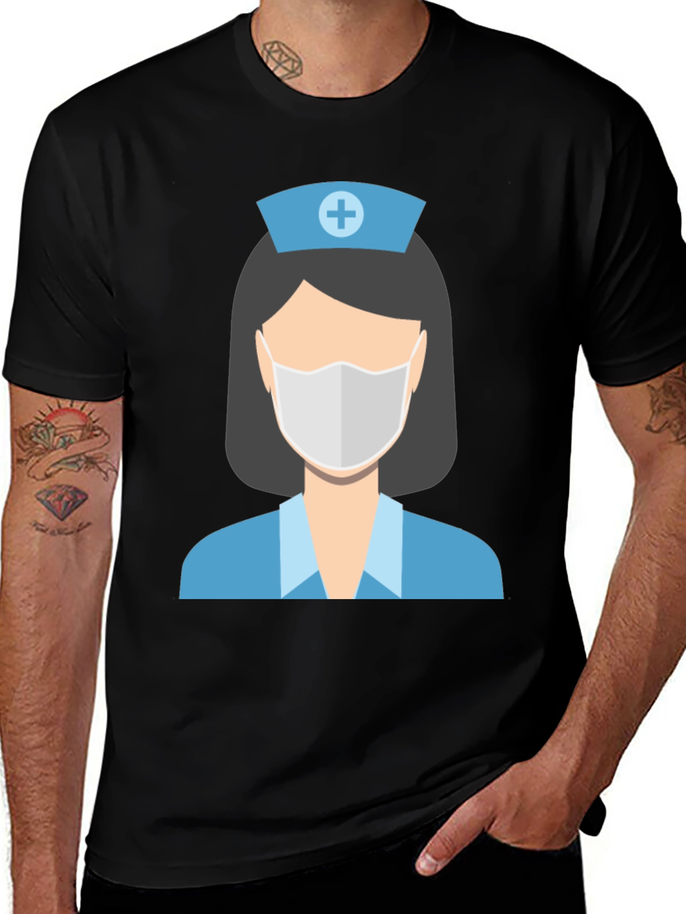 Nurse Graphic Black T-Shirt