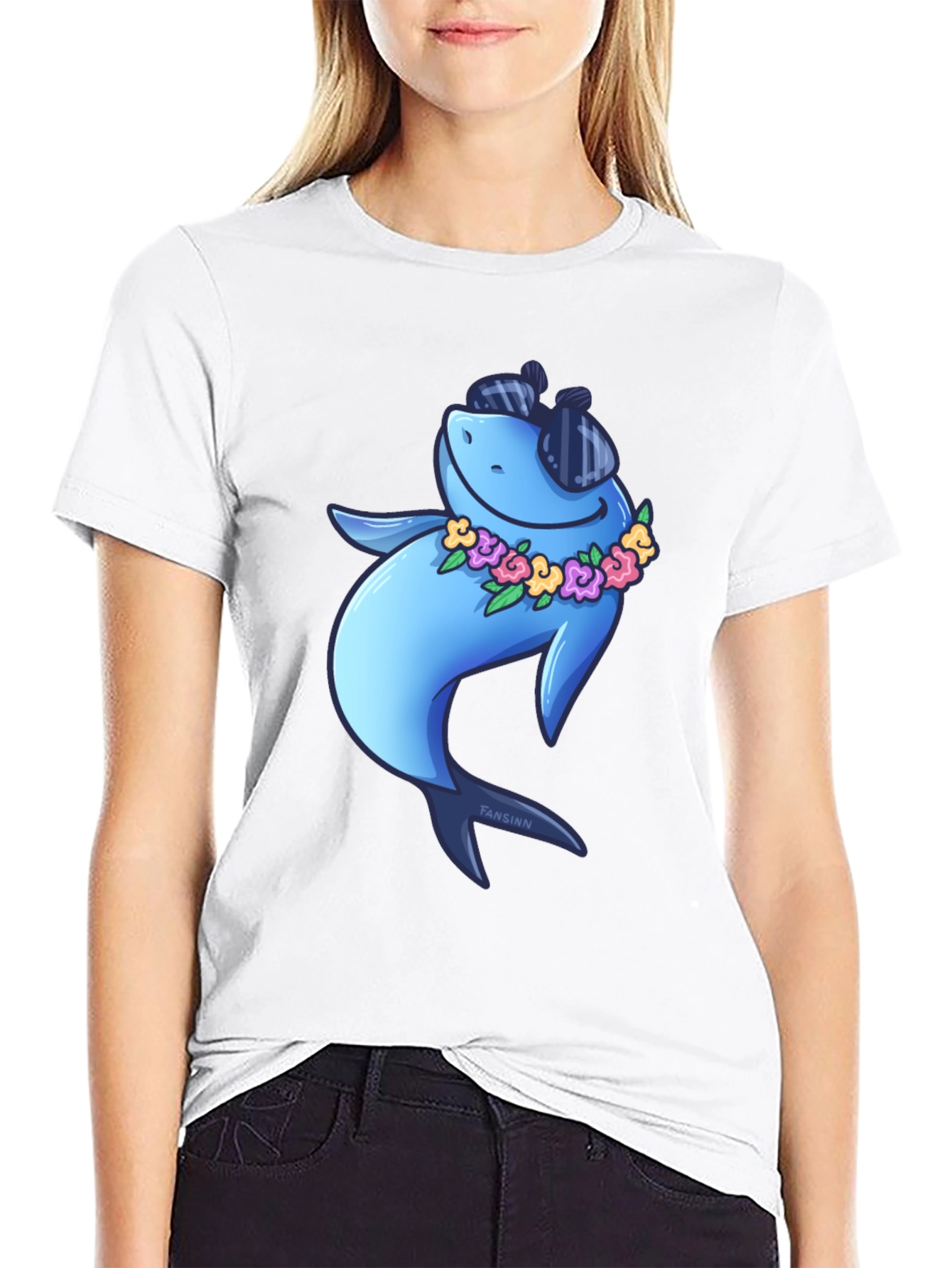 Cool Shark Graphic Tee - Black Cotton T-Shirt