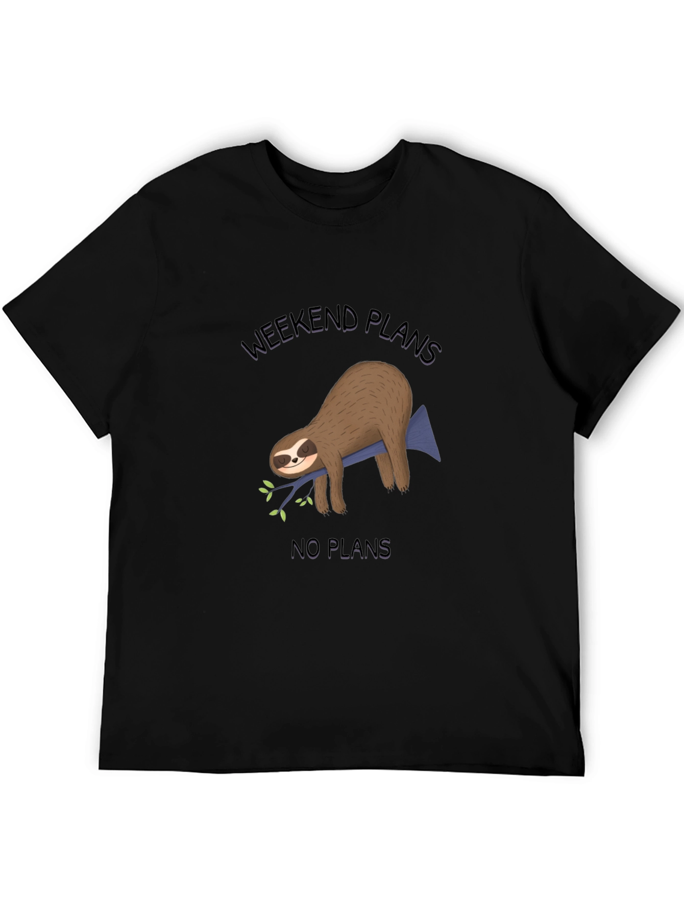 Weekend Plans Sloth Graphic Tee - Relaxed Comfort