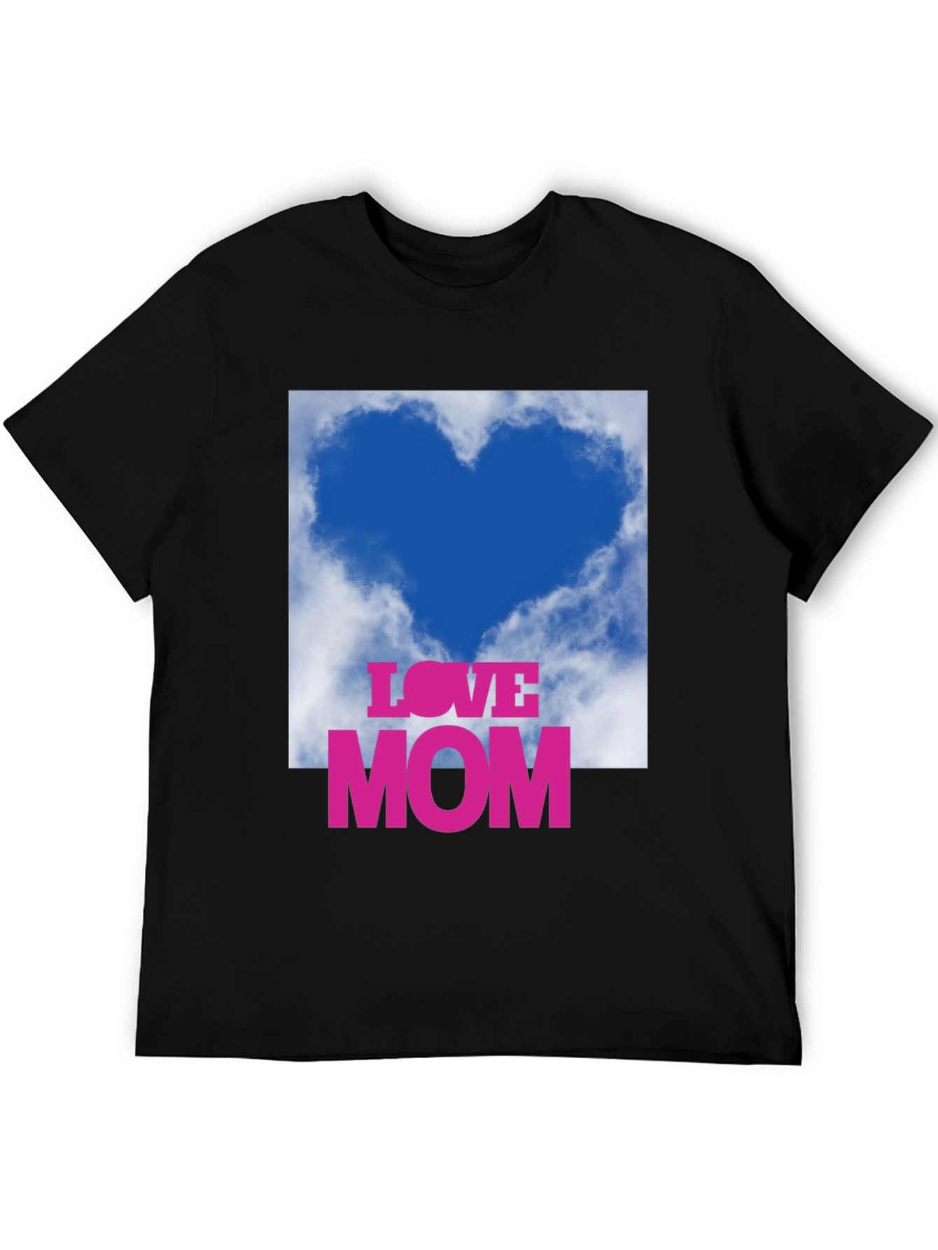 Love Mom Heart Cloud Graphic T-Shirt
