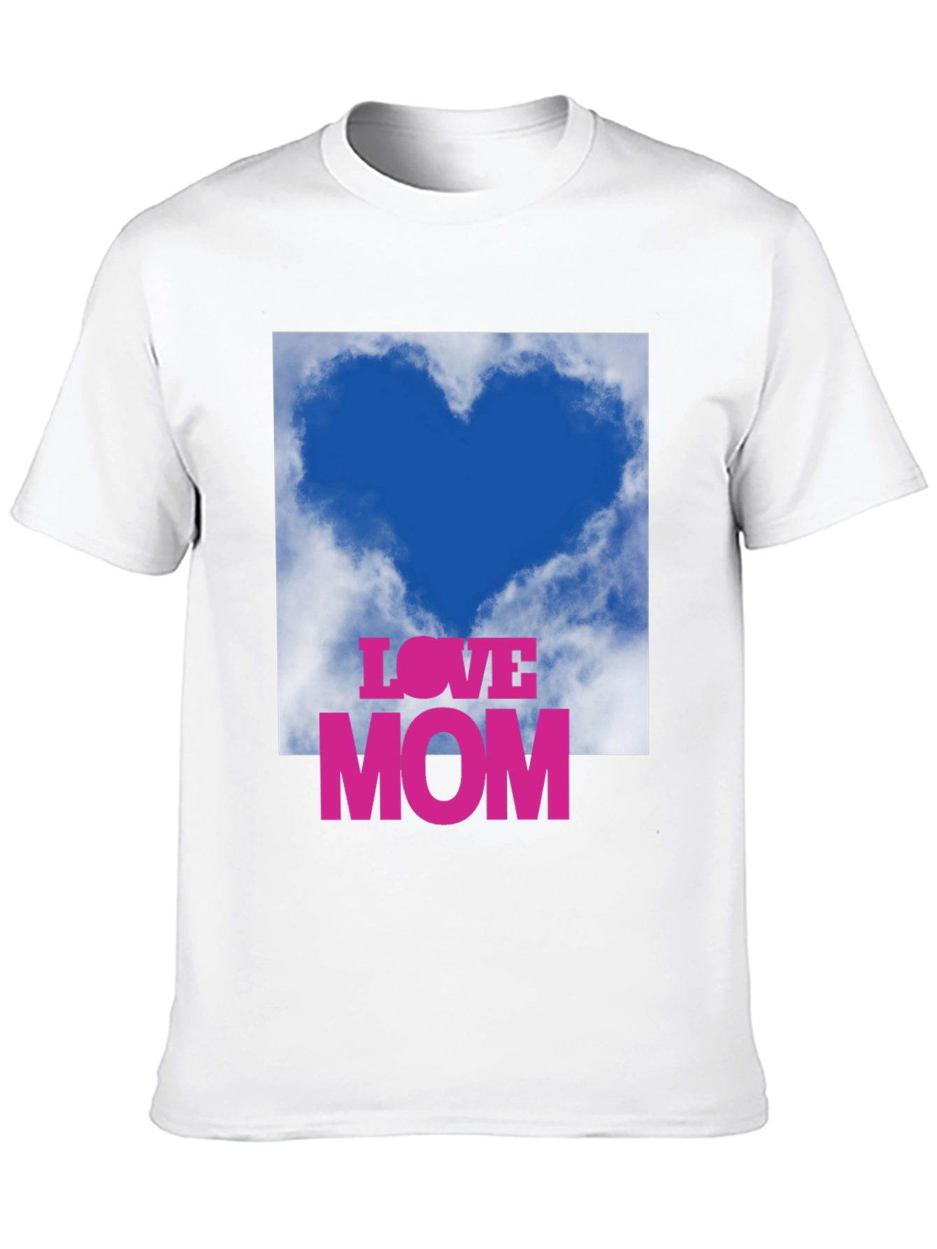 Love Mom Heart Cloud Graphic T-Shirt