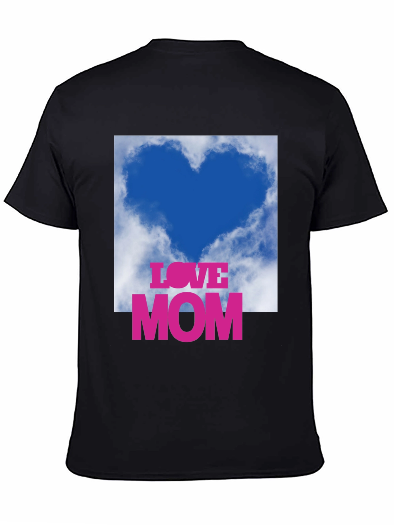 Love Mom Heart Cloud Graphic T-Shirt